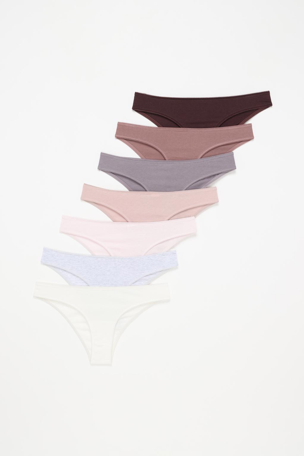 Pack of 7 cotton Brazilian briefs