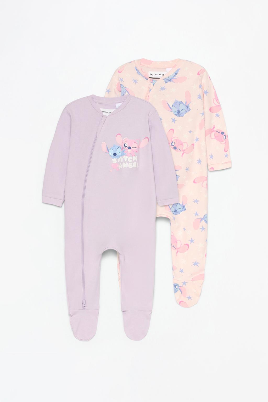 Pack of 2 Lilo & Stitch ©Disney sleepsuits with zip