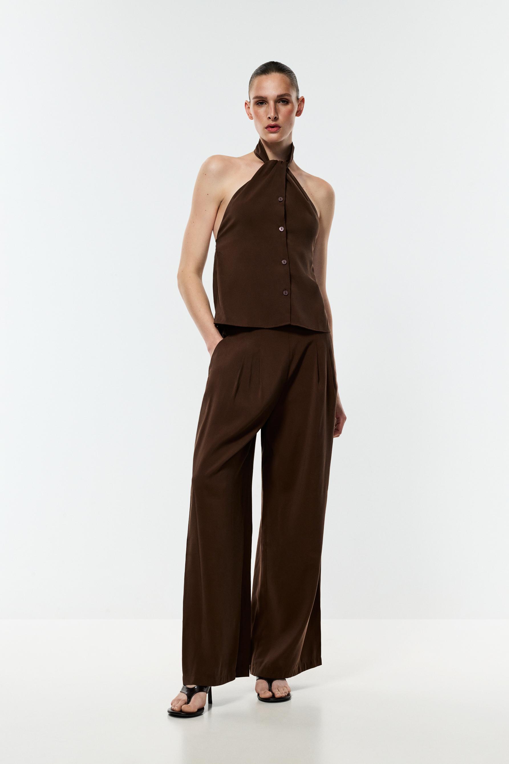 Soft halter neck top — OCHRE