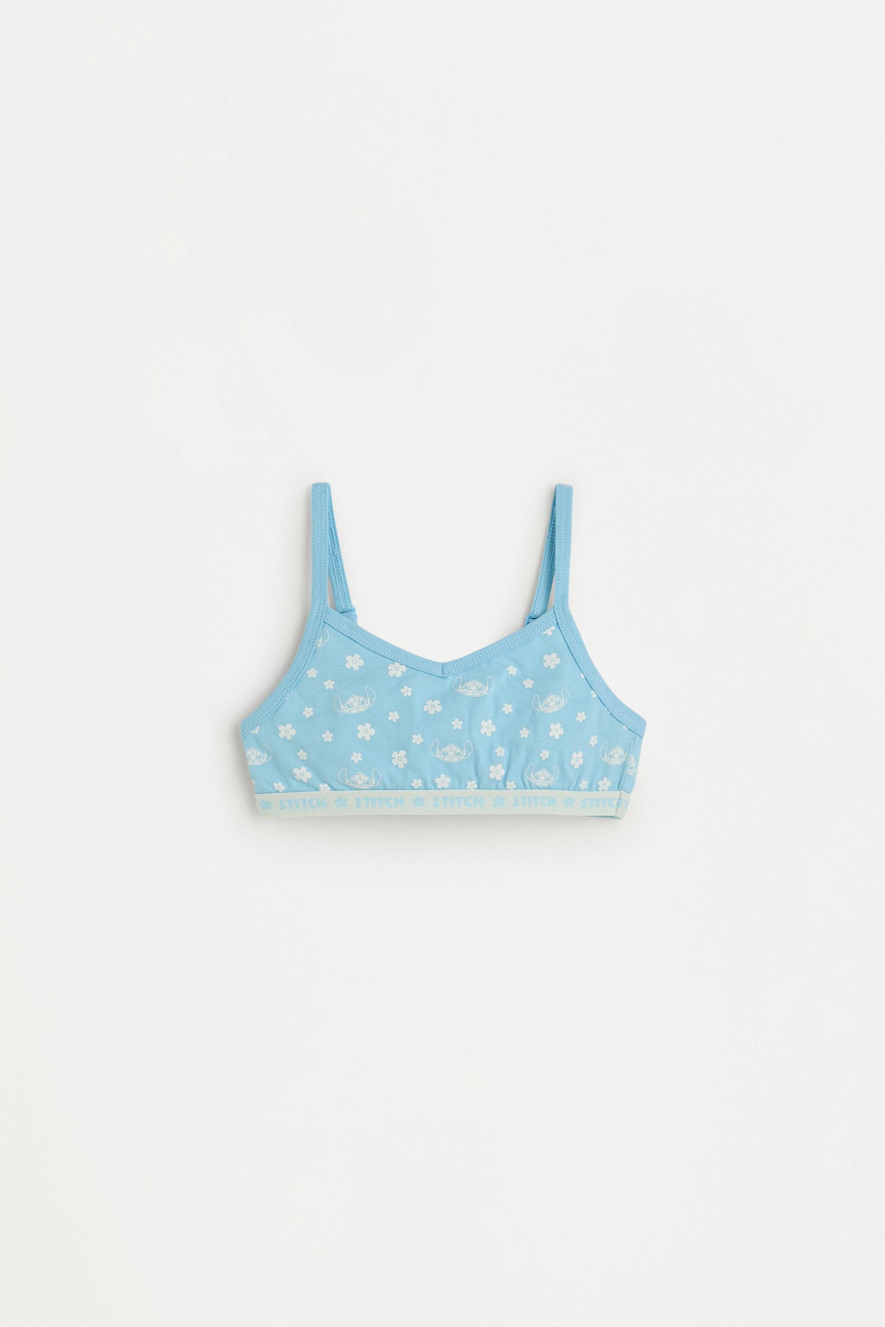 Stitch & Angel ©Disney triangle top (3-pack) — SKY BLUE