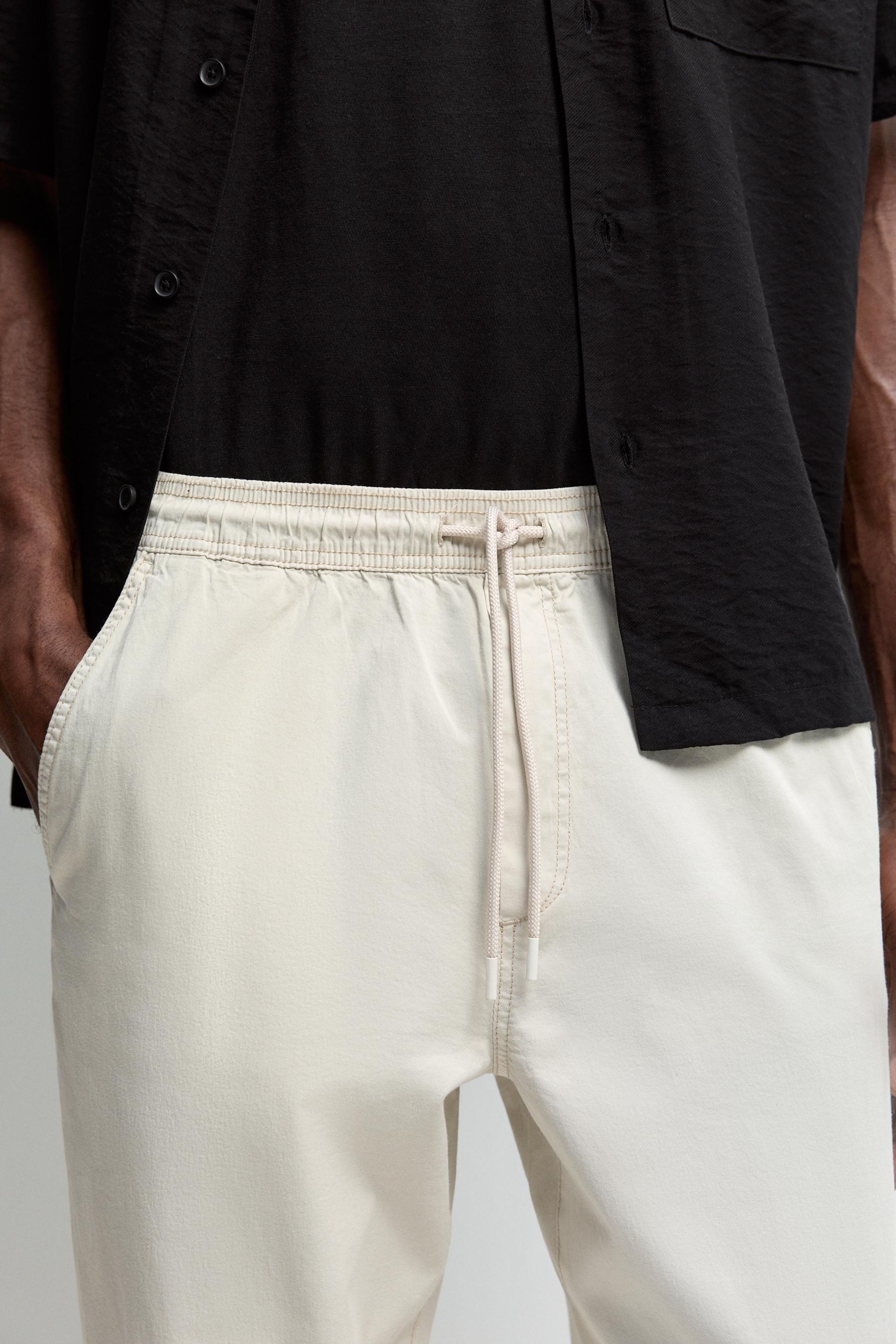 Slim fit jogger trousers — ECRU
