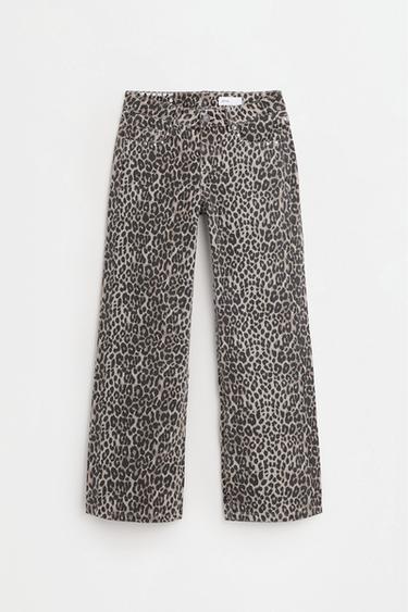 Studded animal print baggy jeans — LEOPARD PRINT 6