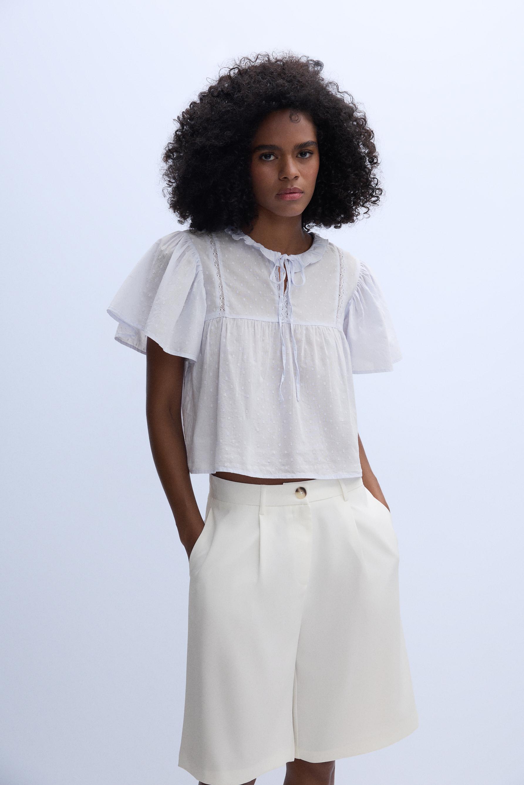 Blusa cuello lazo