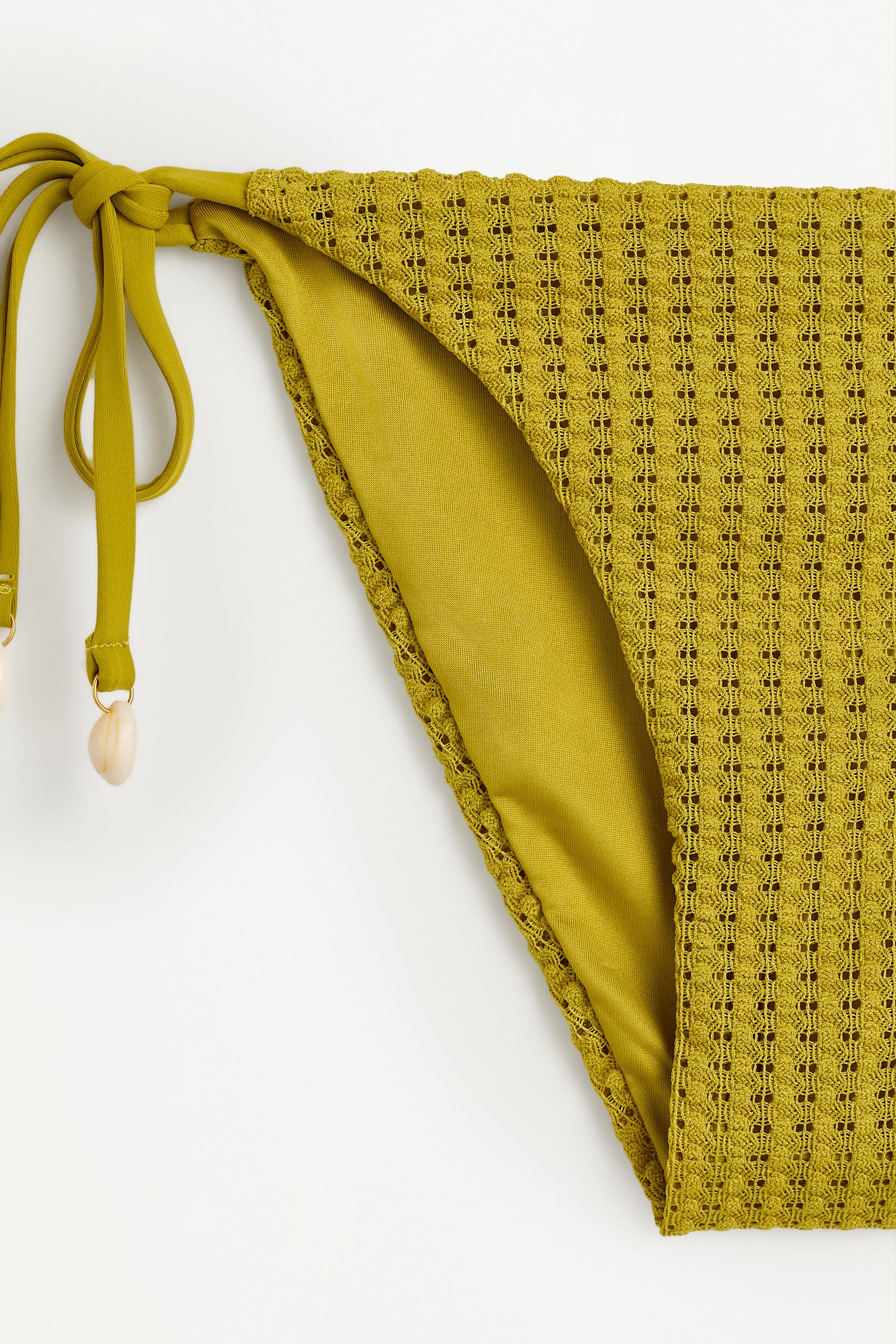 Cut-out bikini bottoms — OLIVE GREEN