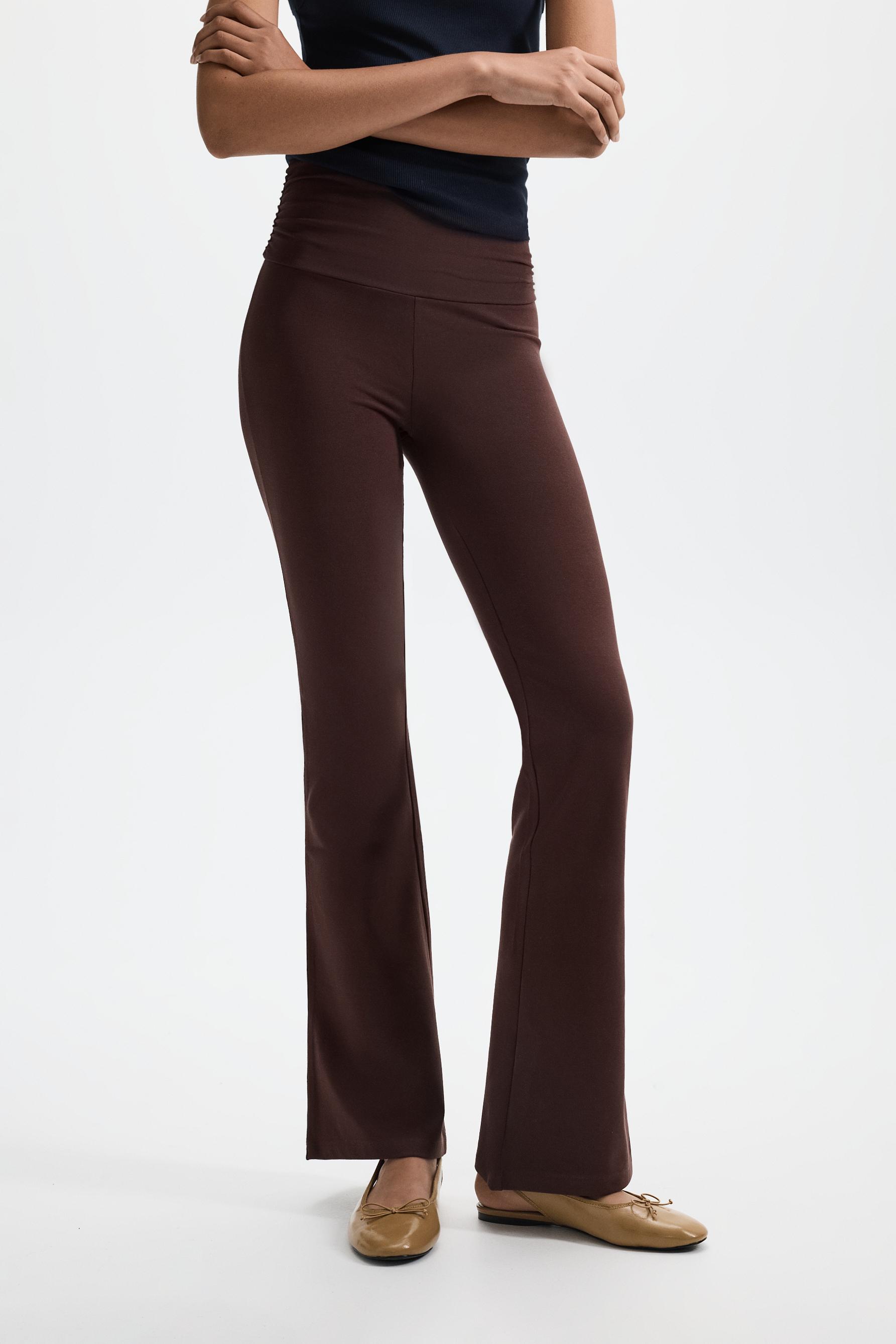 Ruched waist leggings — CHOCOLATE