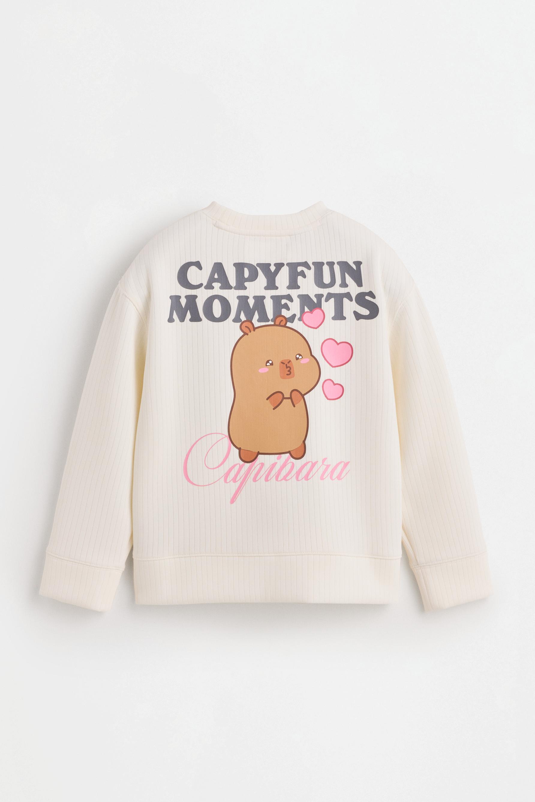 Modal Capybara CAPYFUN© sweatshirt — OFF WHITE