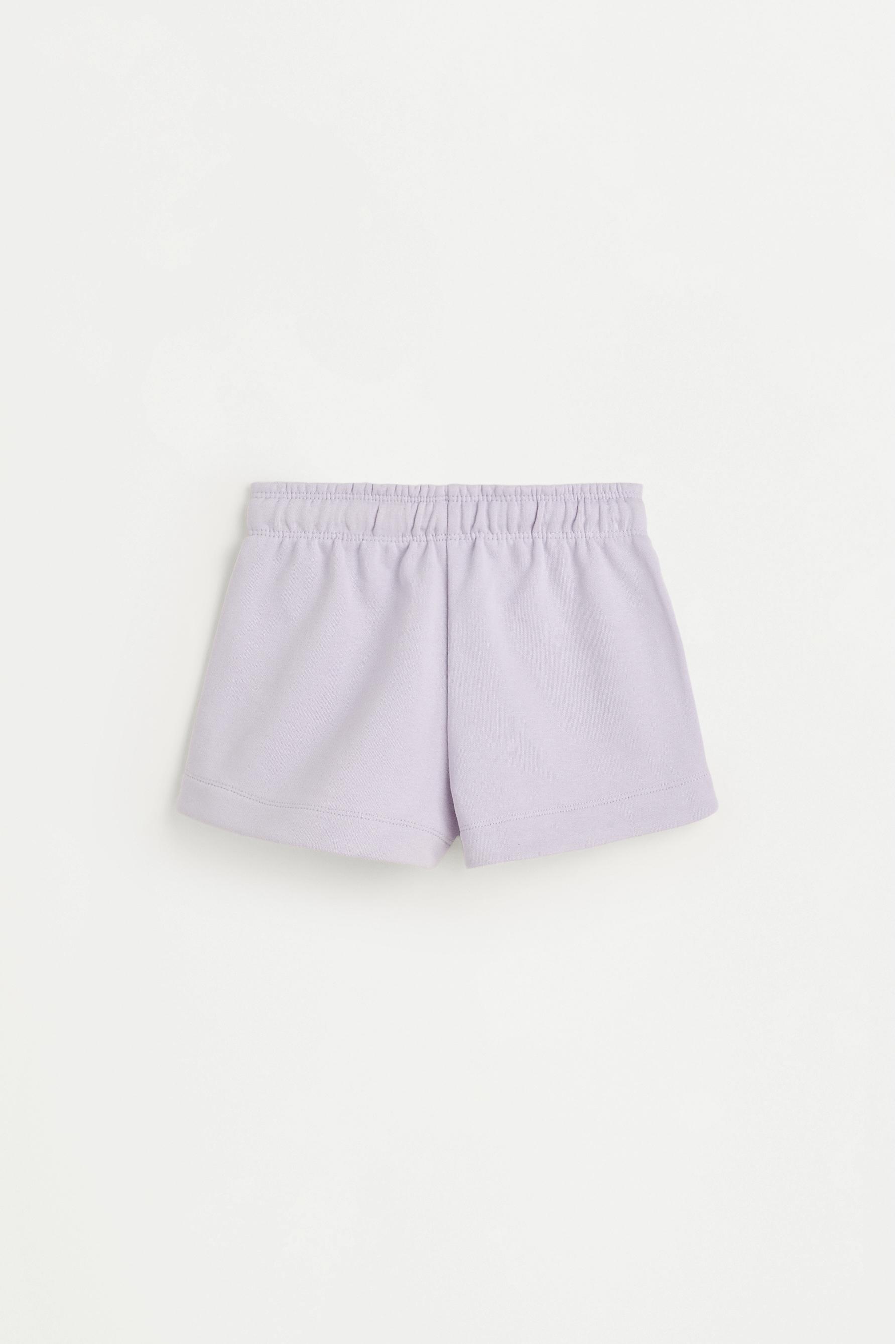 Plain plush shorts — MAUVE (alternate view)