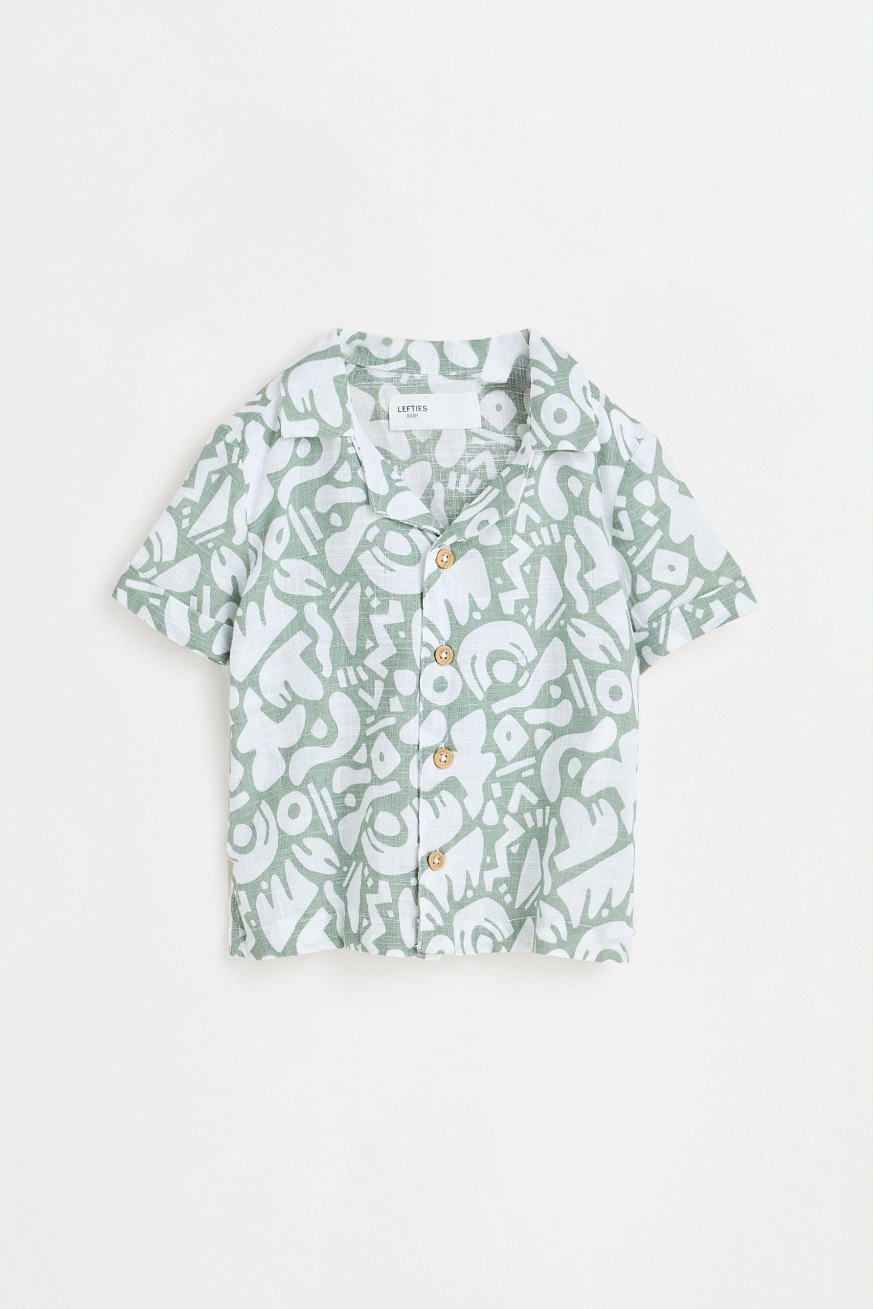 Printed rustic shirt — PALE KHAKI