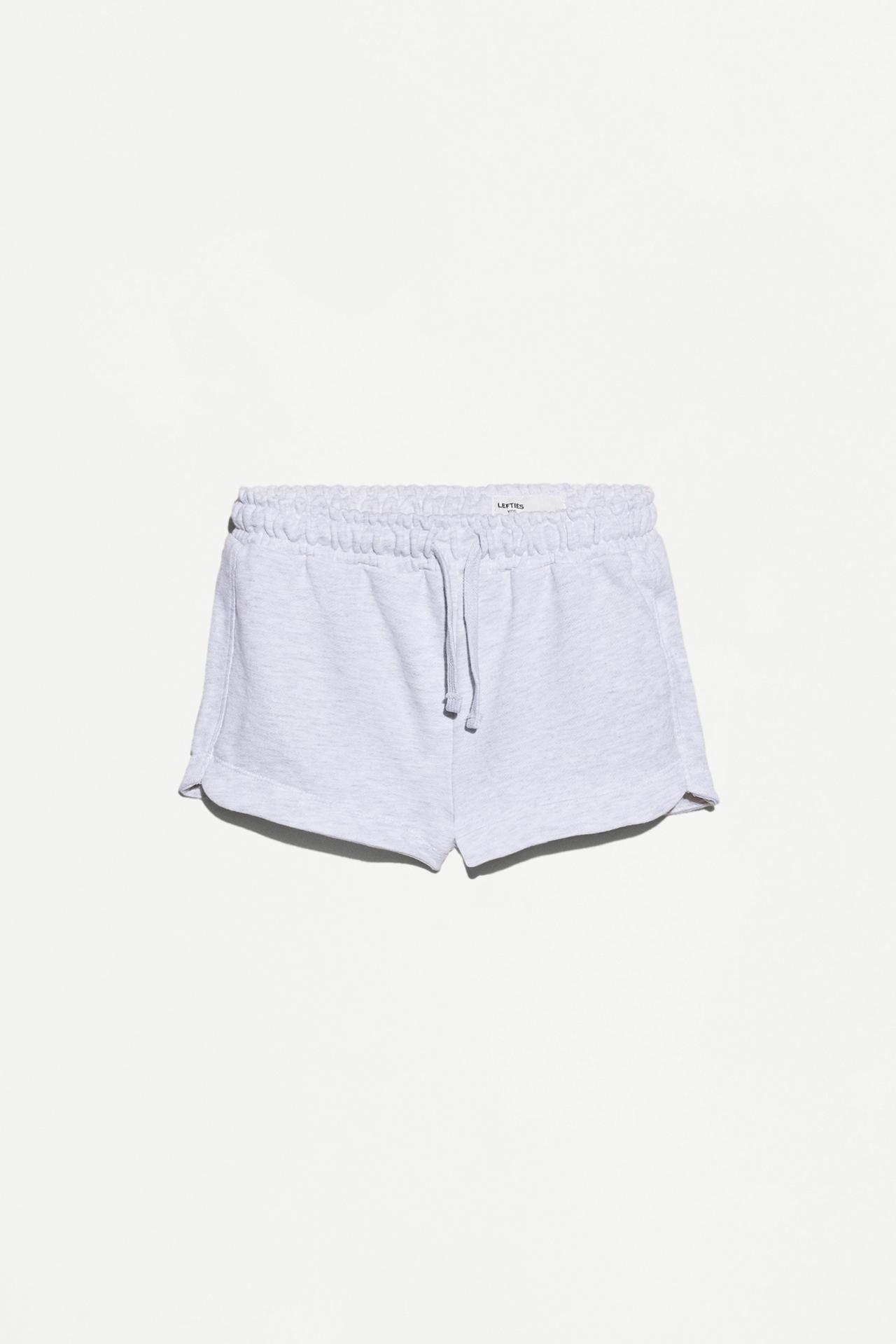 Plain plush shorts — PALE GREY