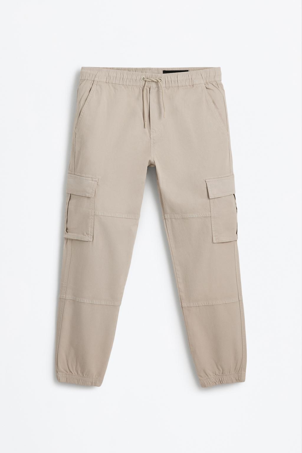 Straight cargo jogger trousers