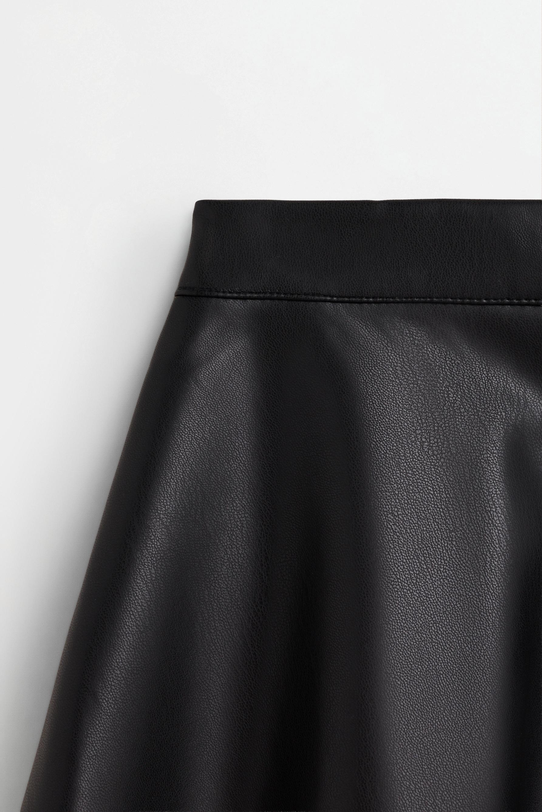 Leather effect skirt — BLACK