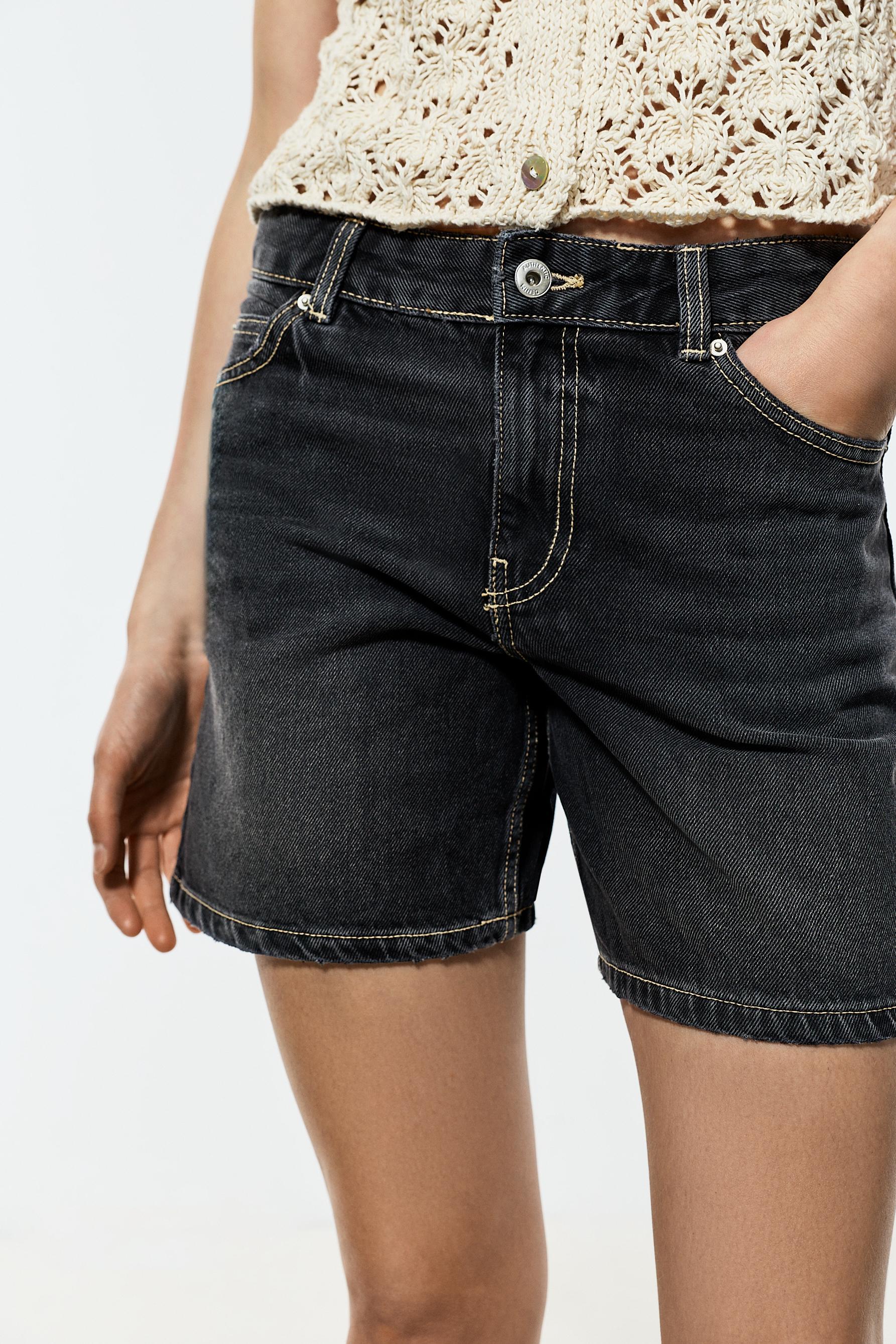 Denim Jorts — BLACK