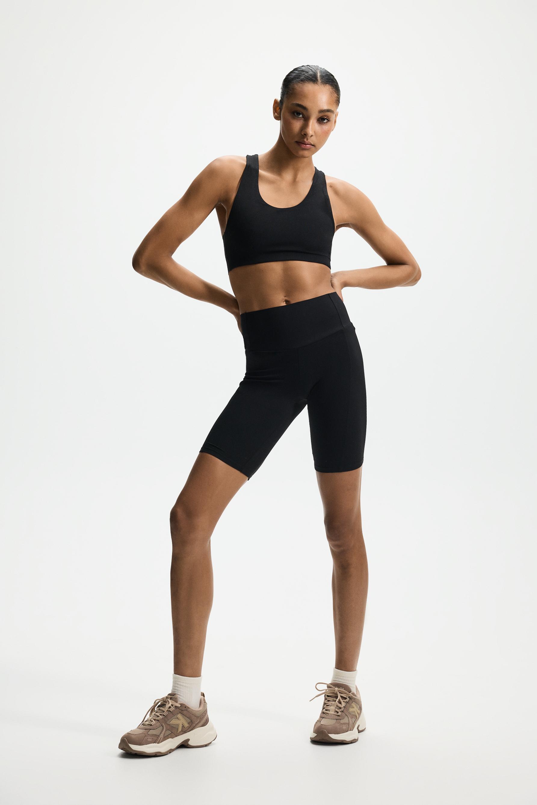 Shaping effect sports cycling leggings. — BLACK