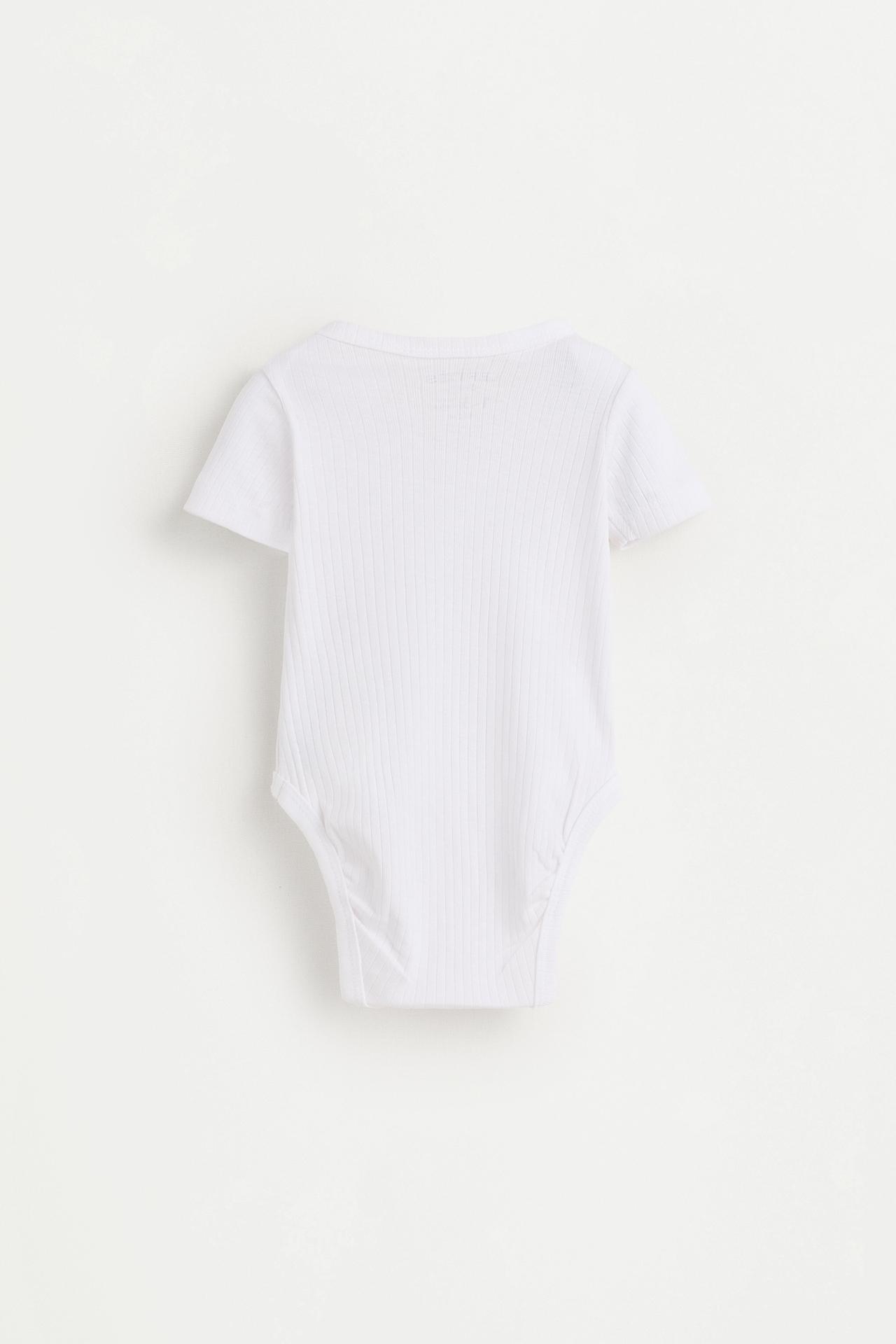 Pack of 2 ribbed crossover bodysuits — WHITE