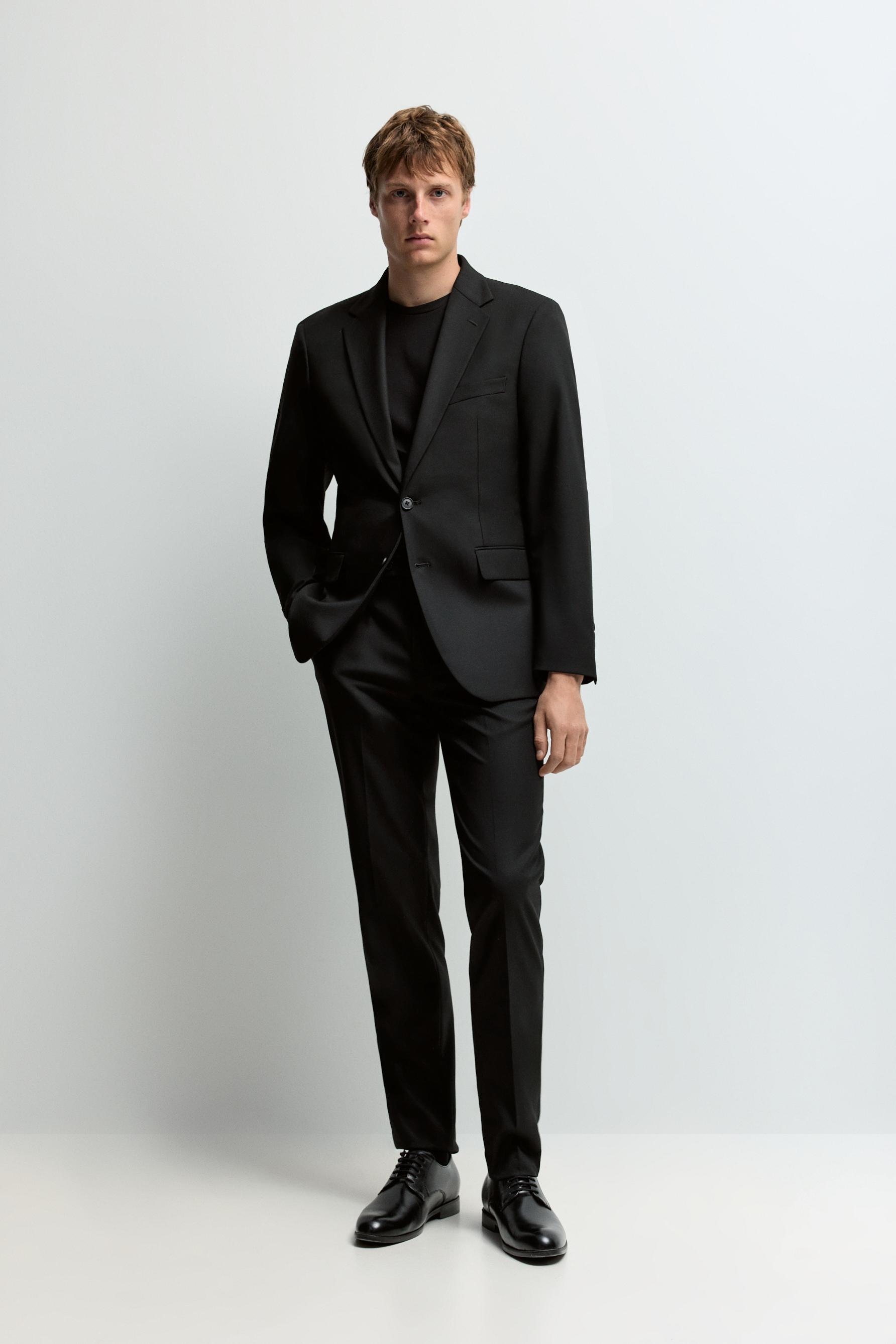 Soft slim fit T-shirt — BLACK