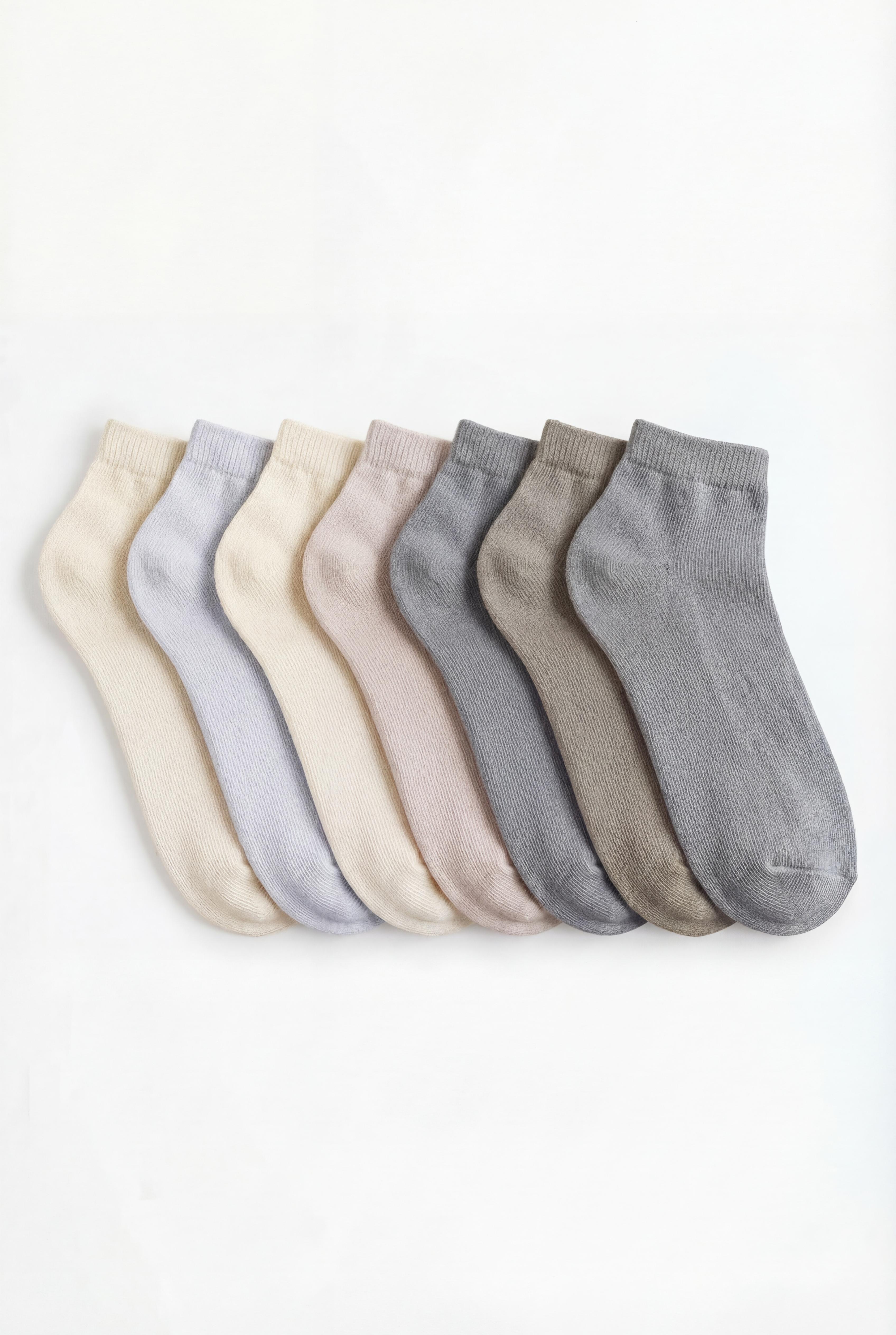 Basic short socks (7-pack) — SAND