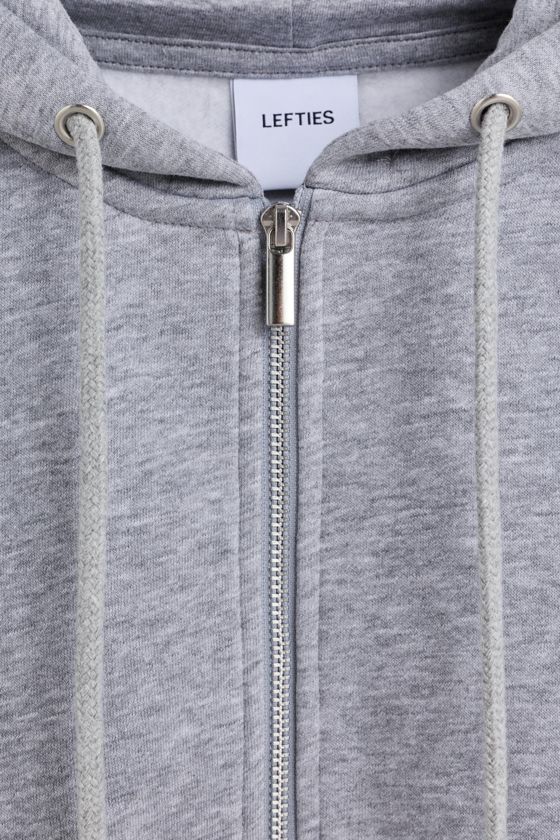 Basic zip-up sweatshirt — GREY MARL