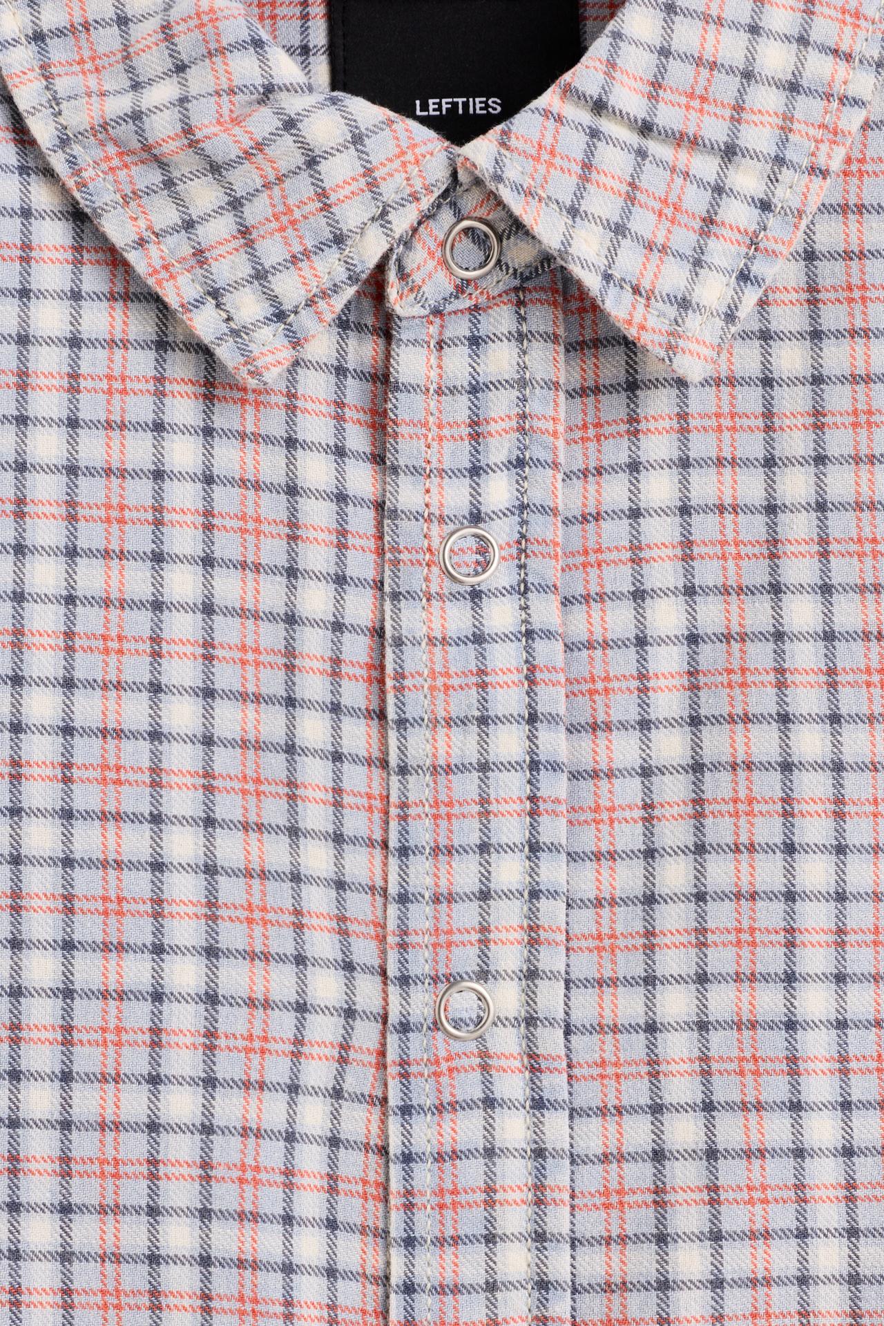 Plaid denim shirt — PALE SKY BLUE