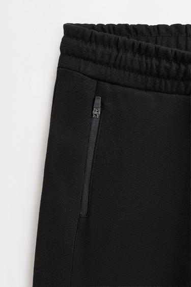 Interlock plush joggers — BLACK 3
