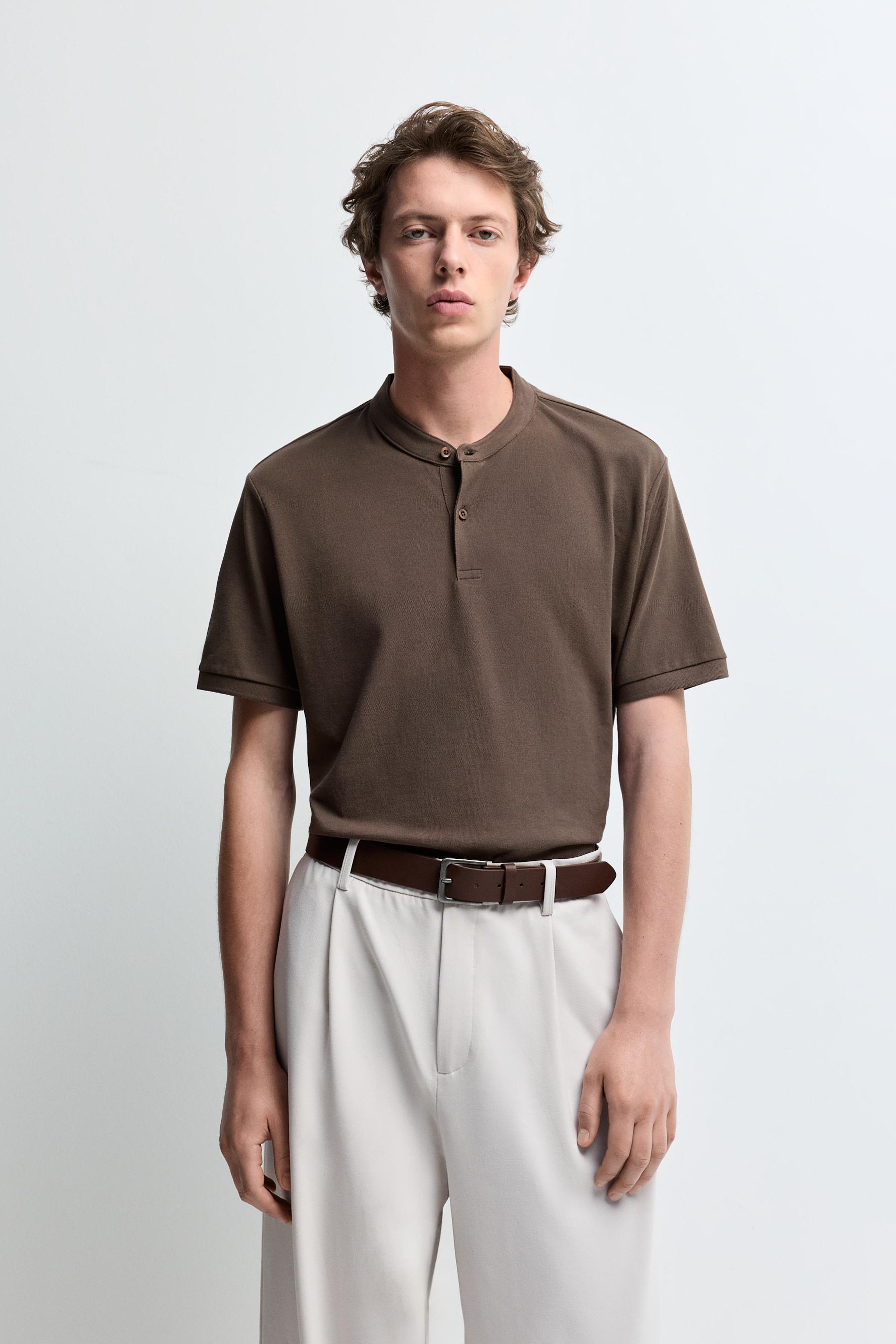 Polo básico cuello mao