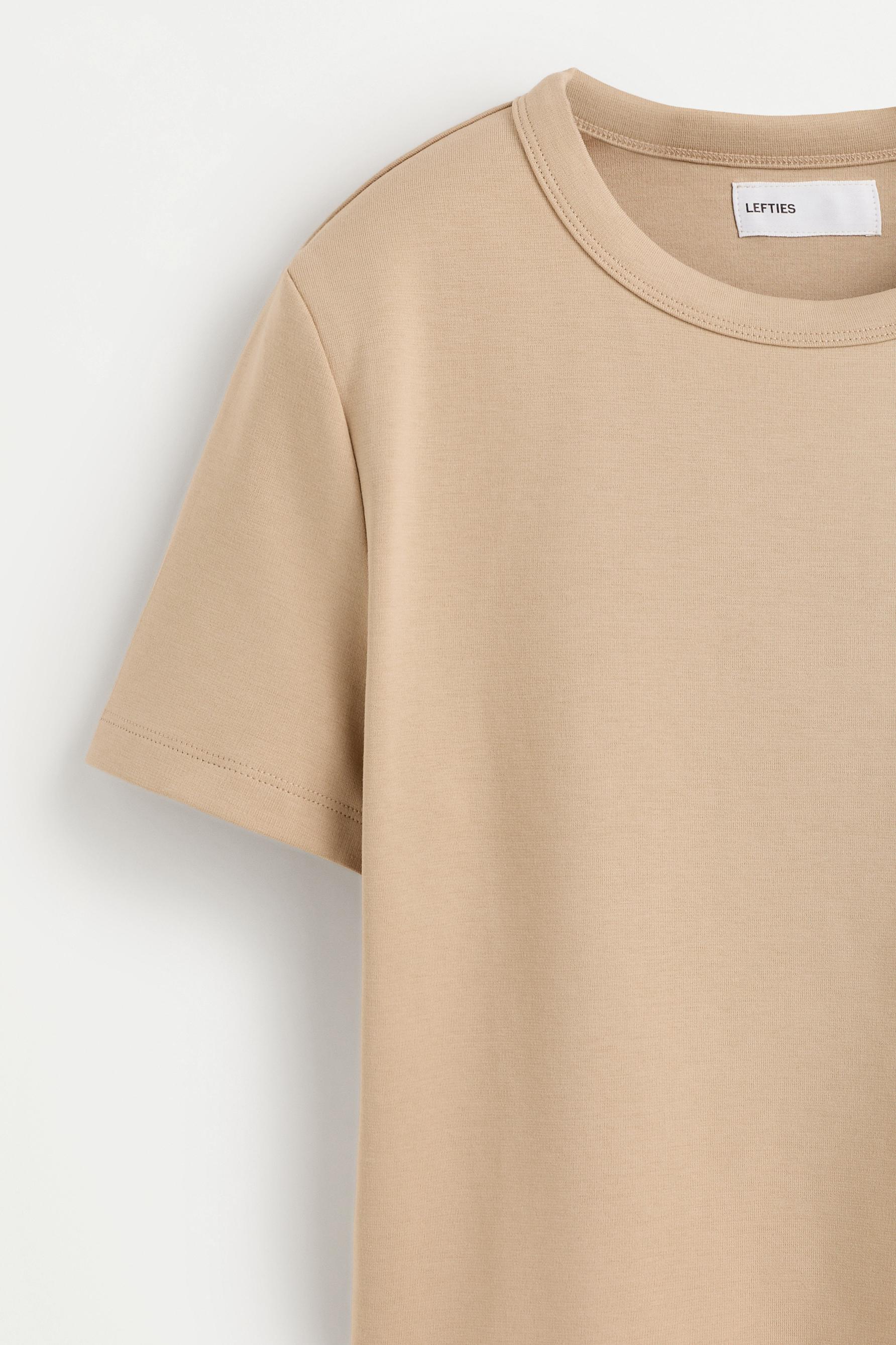 Basic short sleeve T-shirt — BEIGE