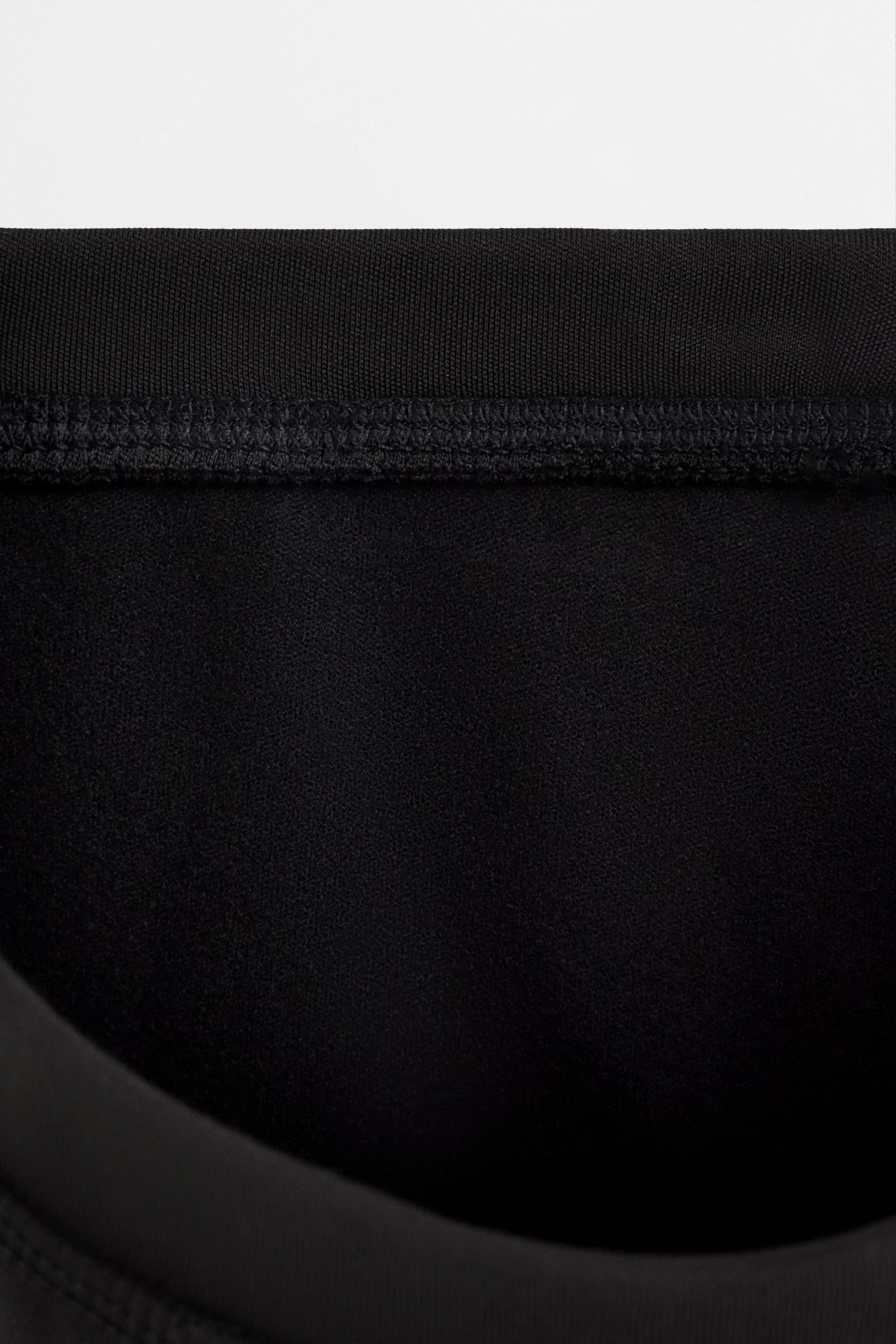 Medium-weight thermal comfort leggings — BLACK