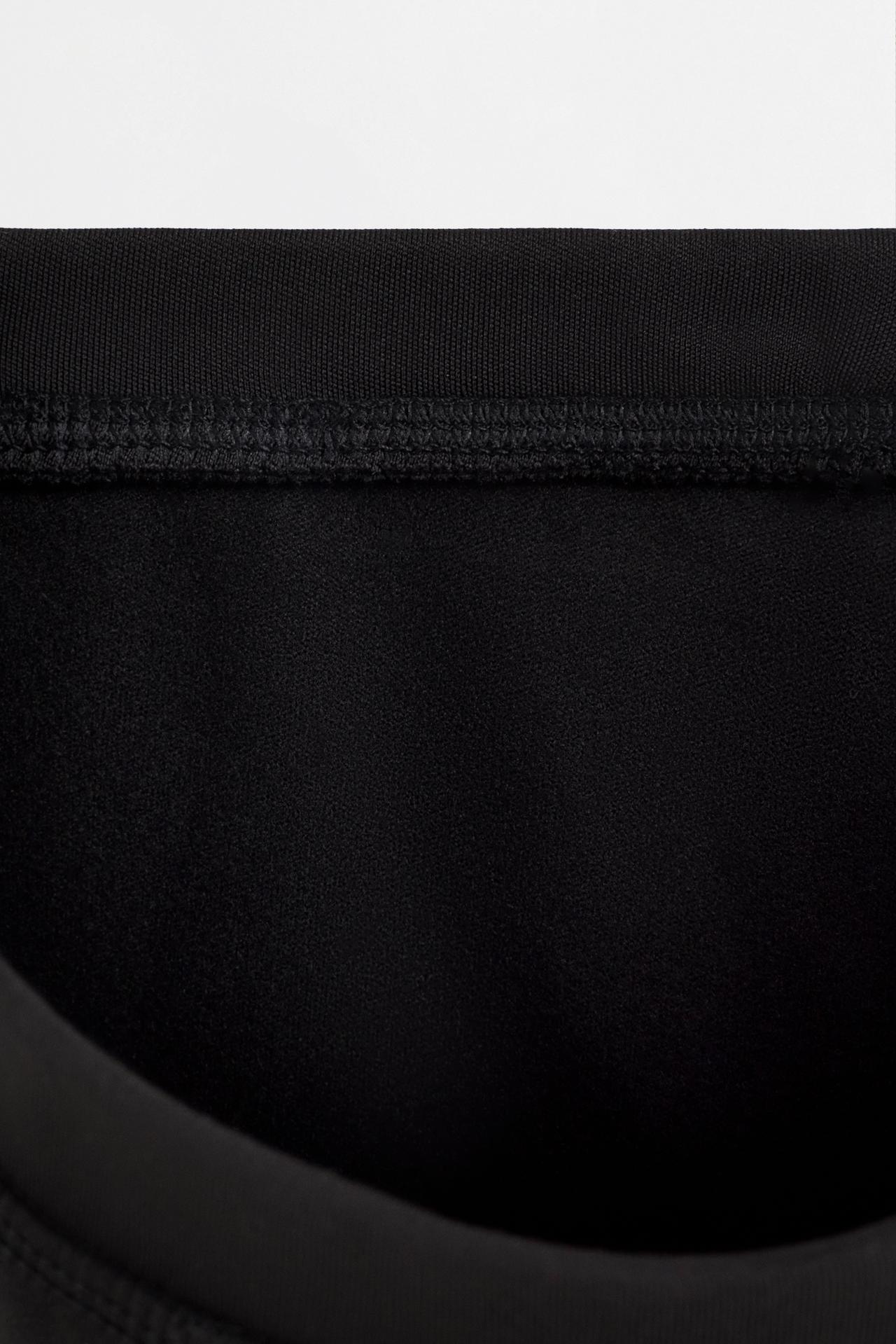 Medium-weight thermal comfort leggings — BLACK