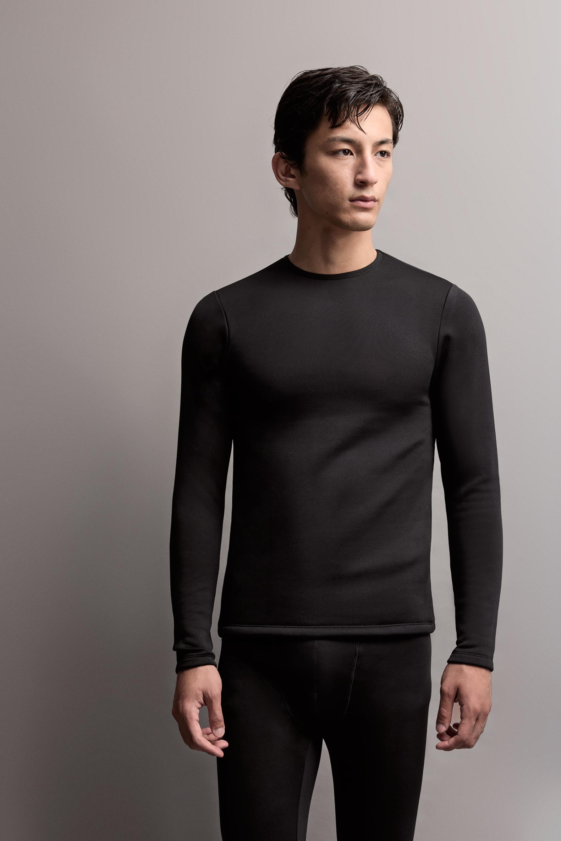 HEAVY WEIGHT thermal insulation T-shirt (from -12ºC to 9ºC) — BLACK