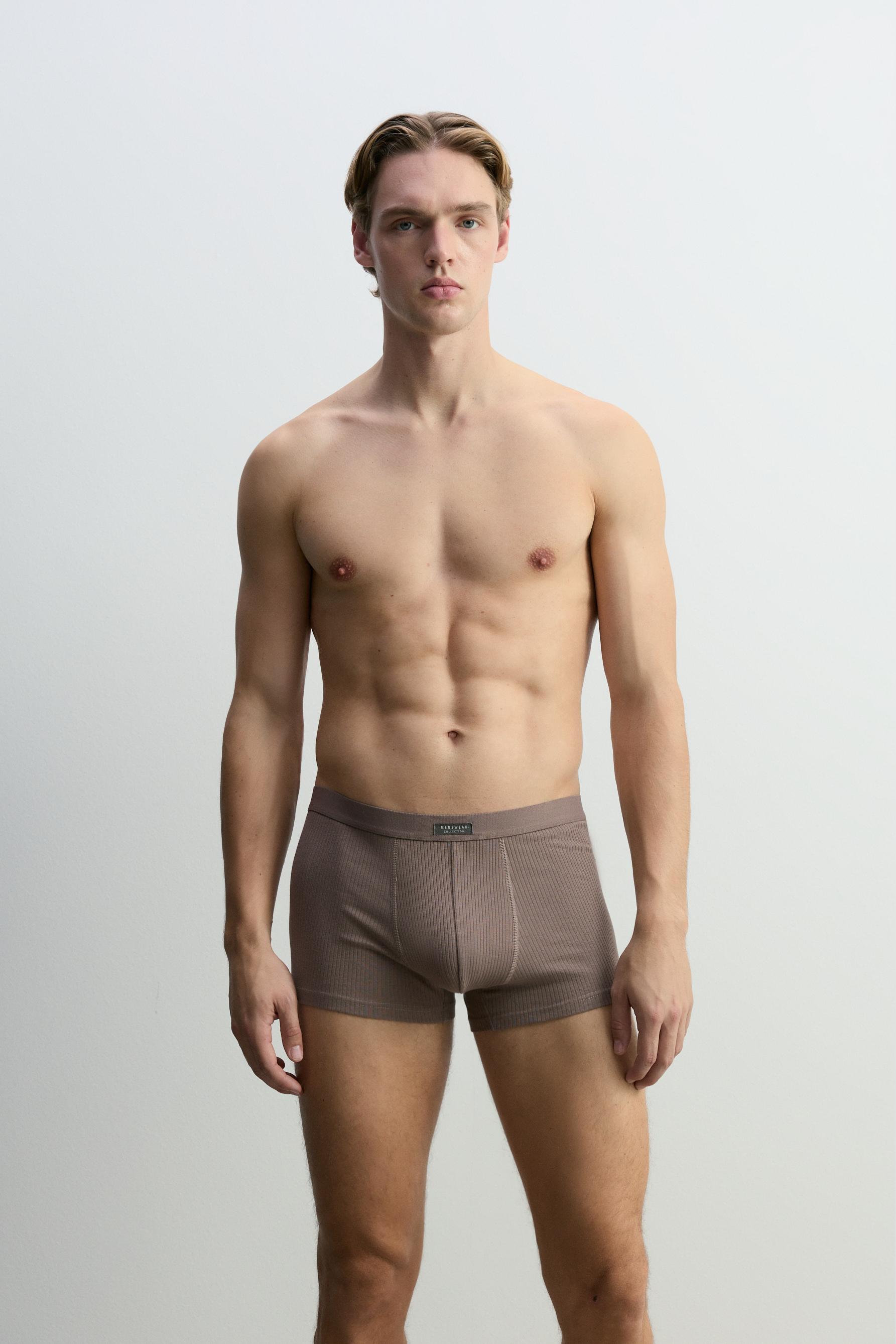 Ribbed boxers (Pack 3) — ECRU