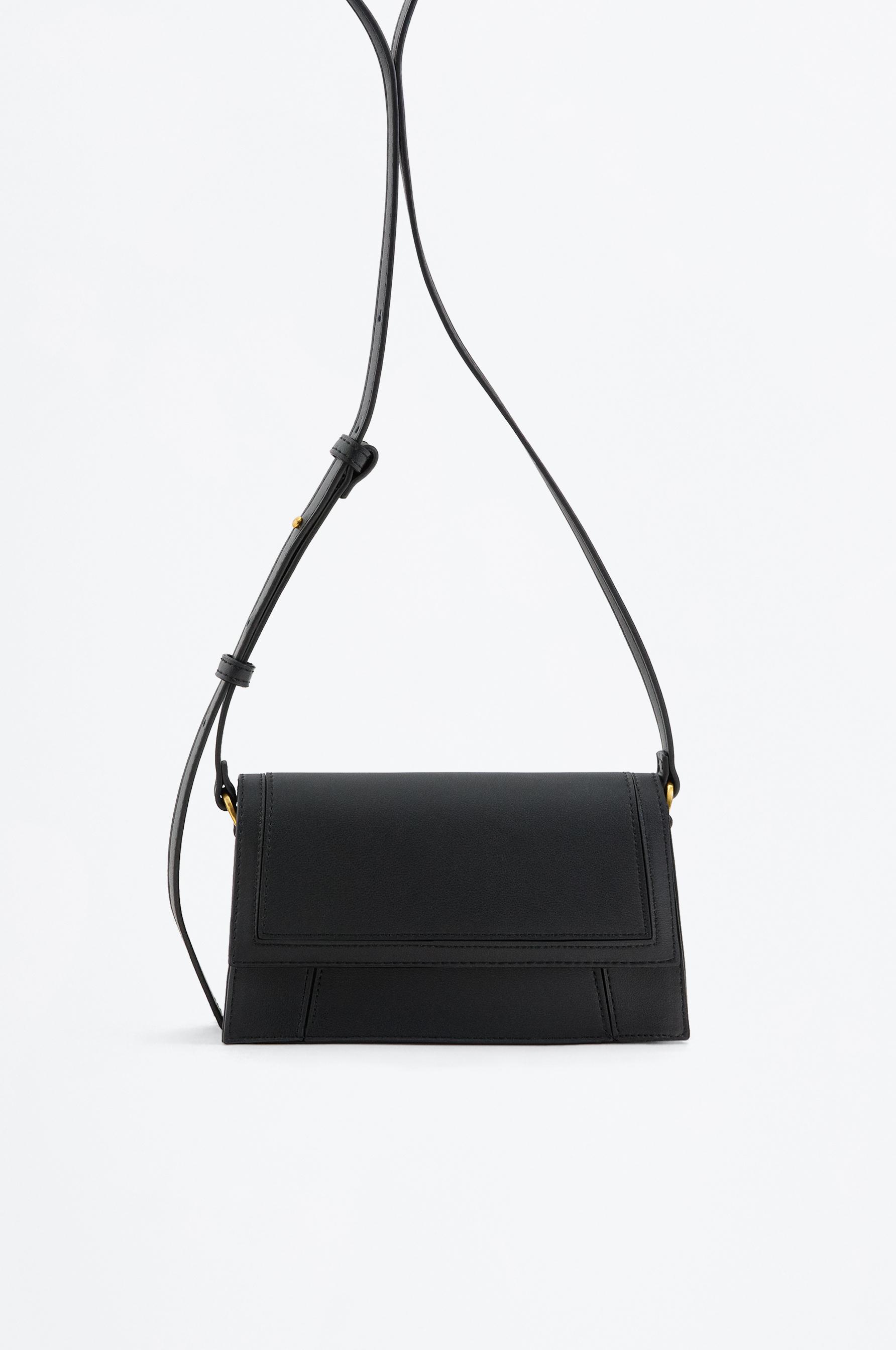 Flap crossbody bag — BLACK