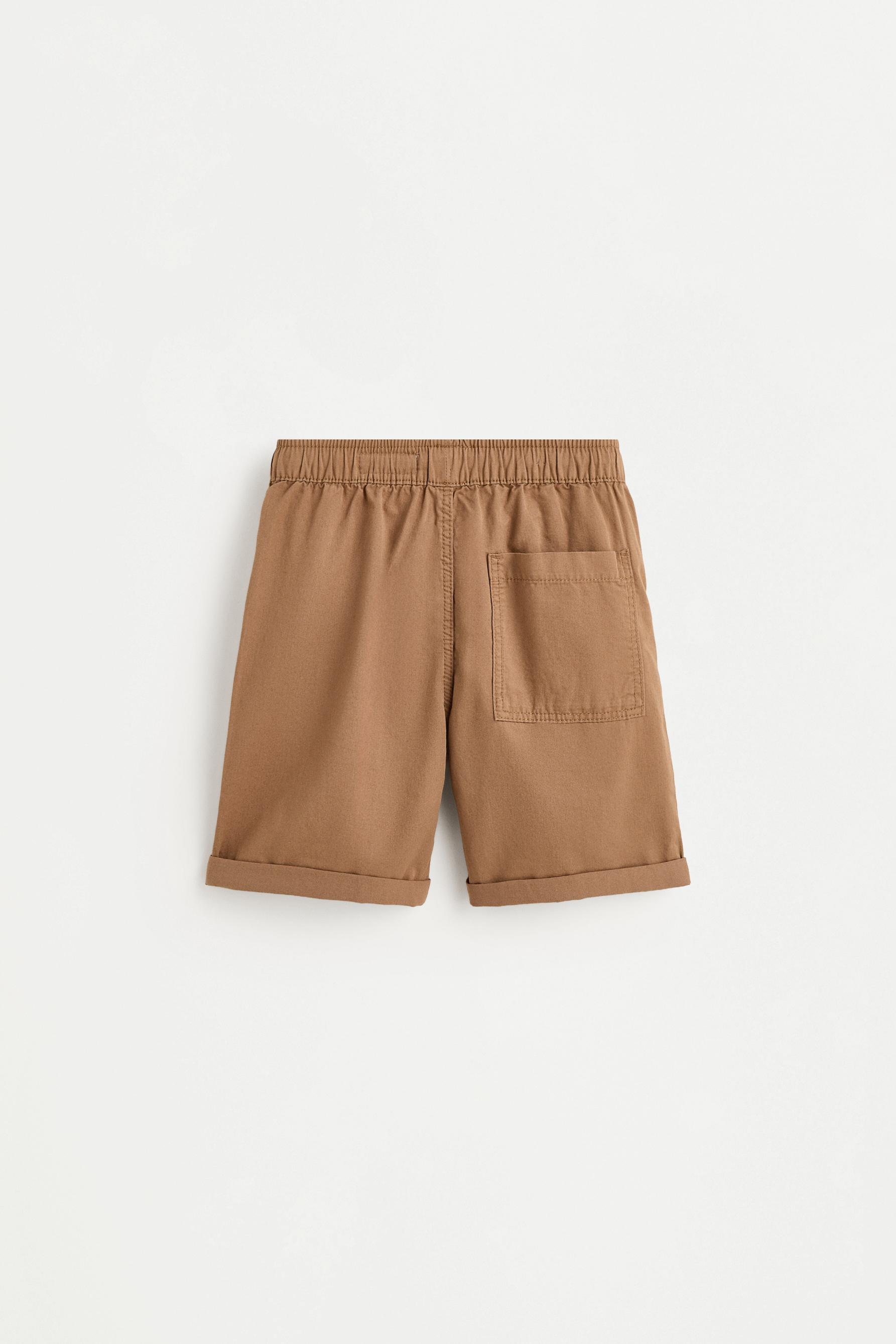 Bermuda jogger shorts — PALE BROWN