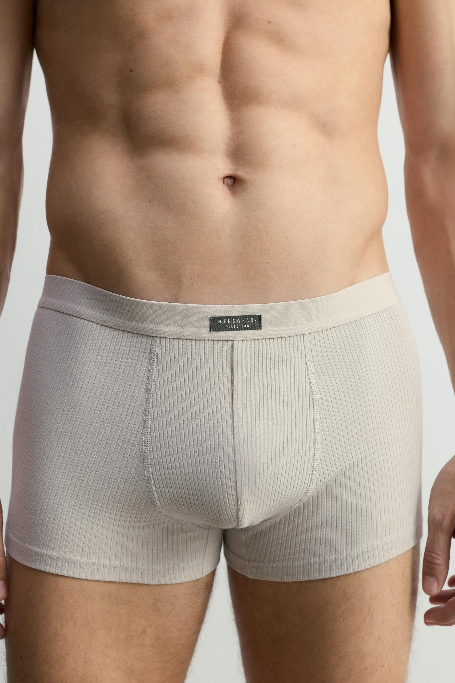 Ribbed boxers (Pack 3) — ECRU