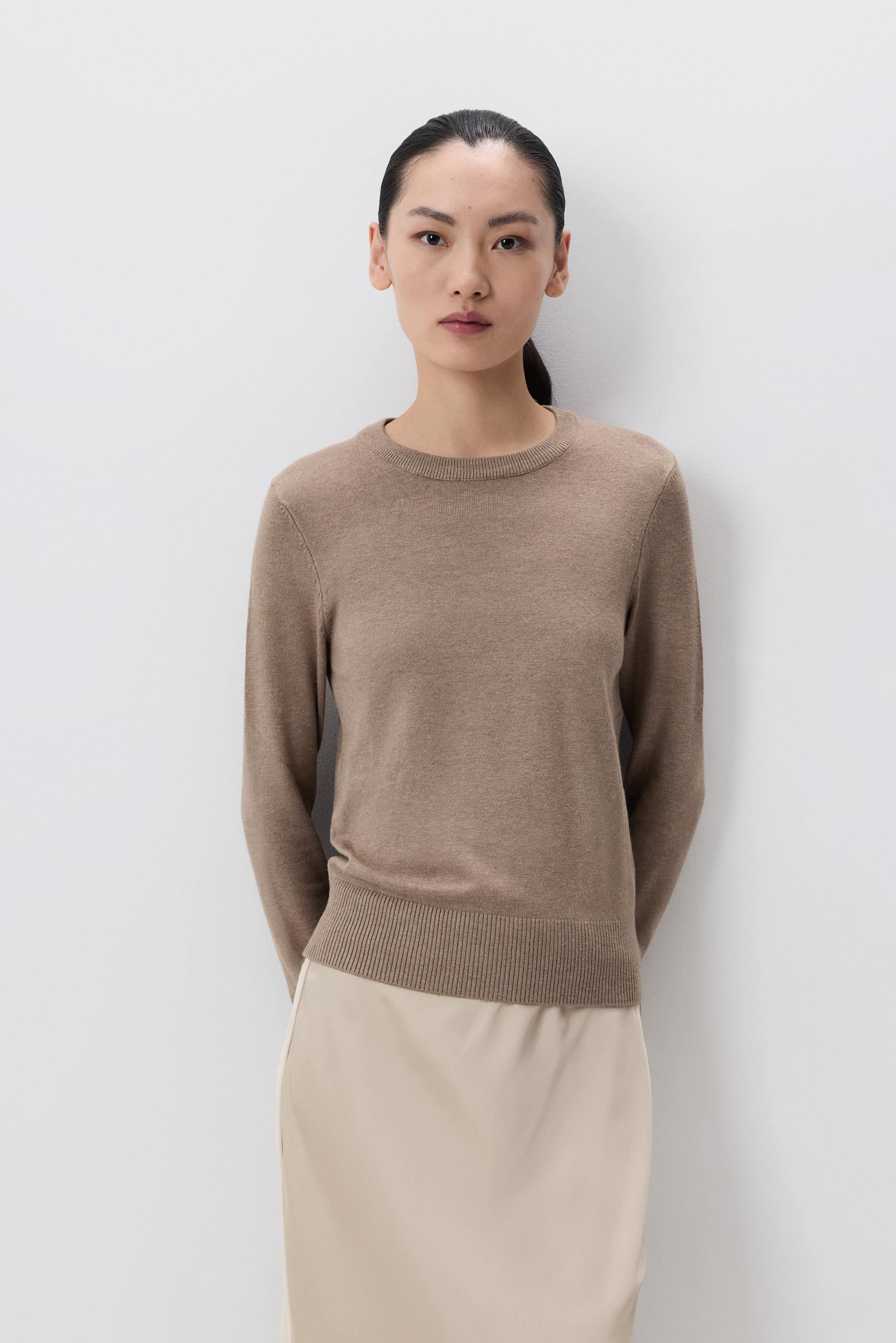 Jersey cuello redondo botones