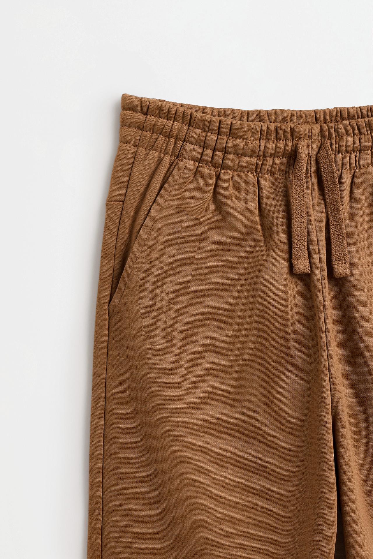 Balloon trousers with text — PALE OCHRE