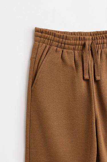 Balloon trousers with text — PALE OCHRE 4