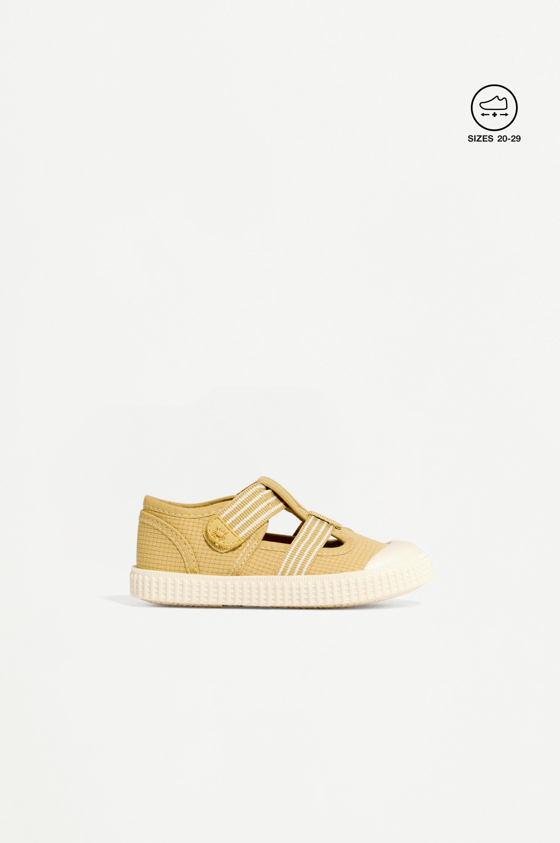 BAREFOOT FABRIC SNEAKER — MUSTARD