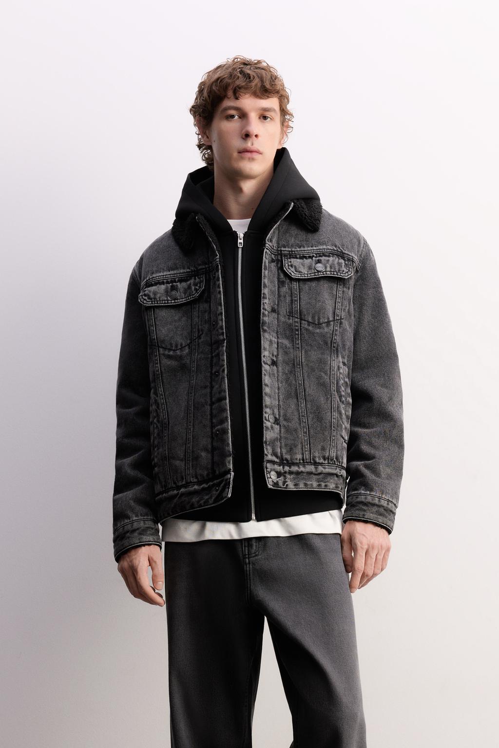 Chamarra denim borreguillo