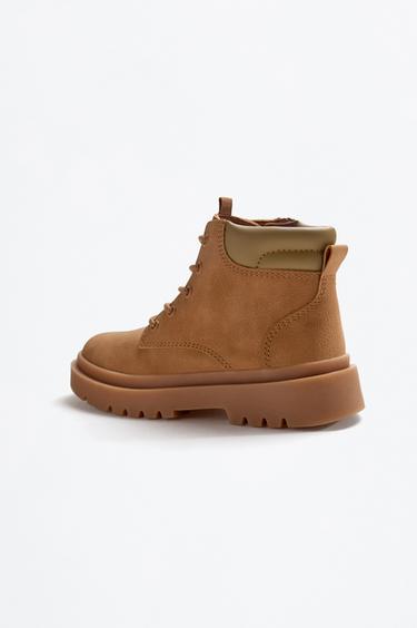 Contrast collar ankle boot — ORANGE 4