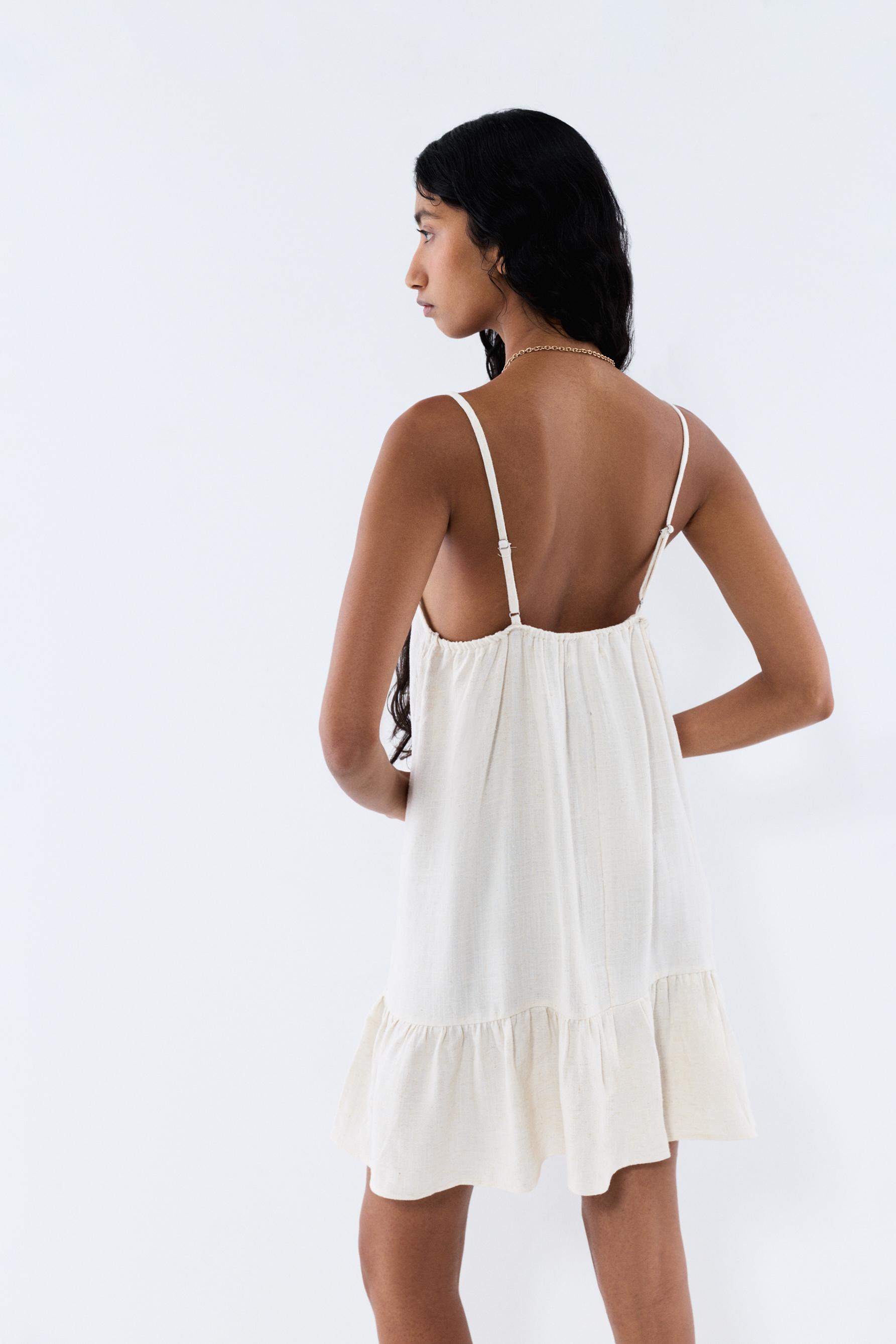 Short flowing dress — BEIGE