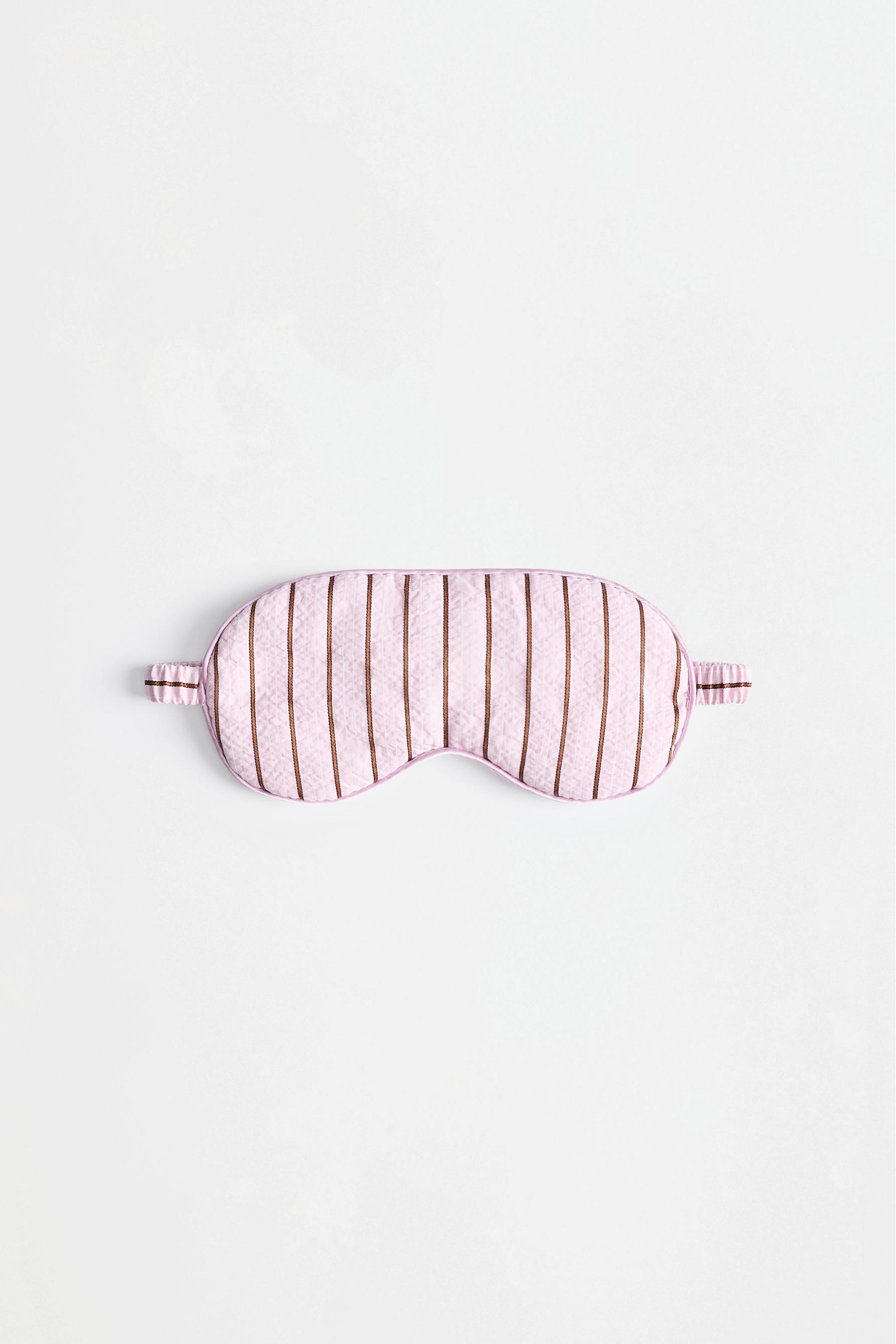 Striped sleep mask — PASTEL PINK
