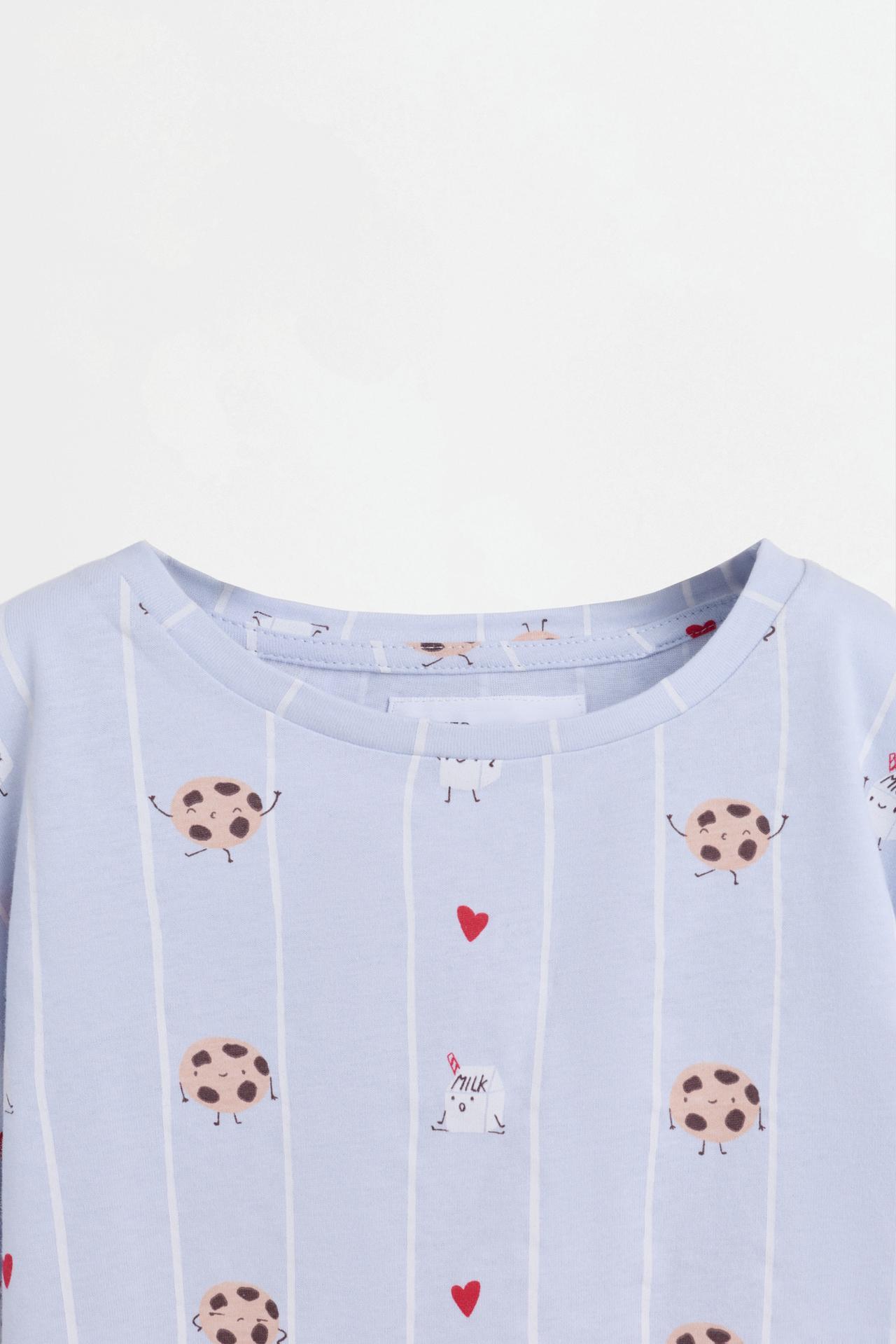Long printed pyjamas — PALE BLUE