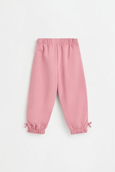 Polo sweatshirt and bow trousers set — DUSTY PINK 5