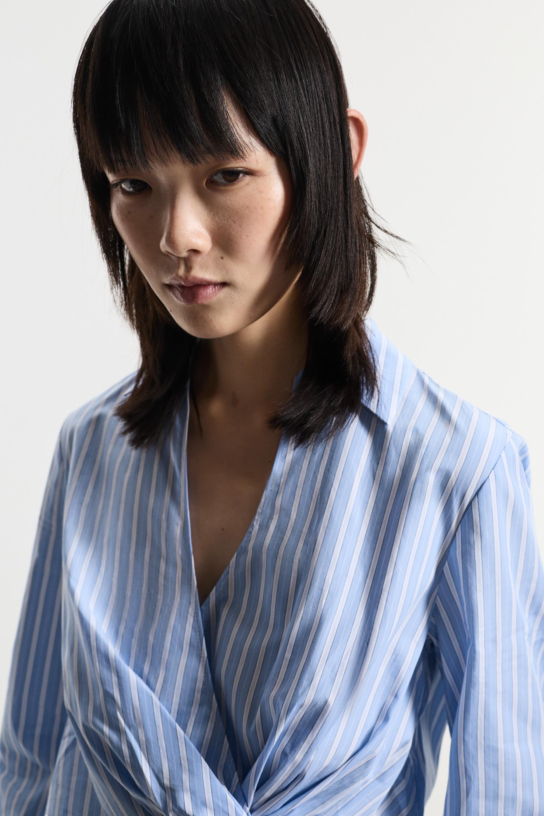 Knotted shirt — BLUE
