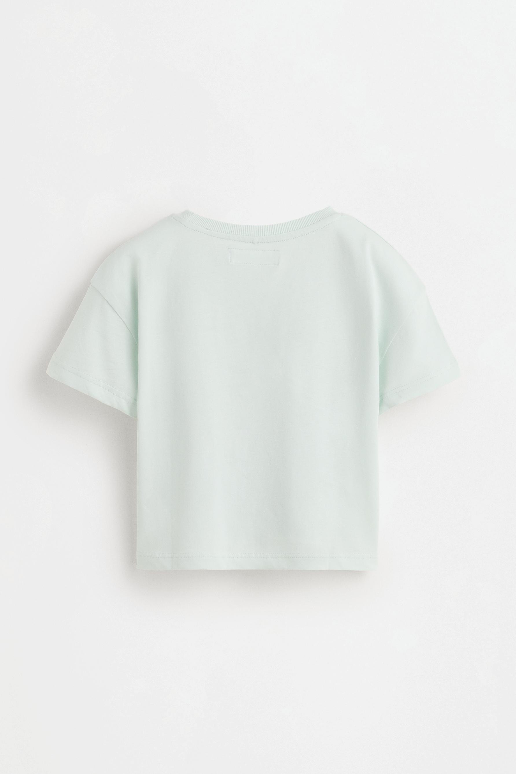 Metallic printed T-shirt — WATER BLUE