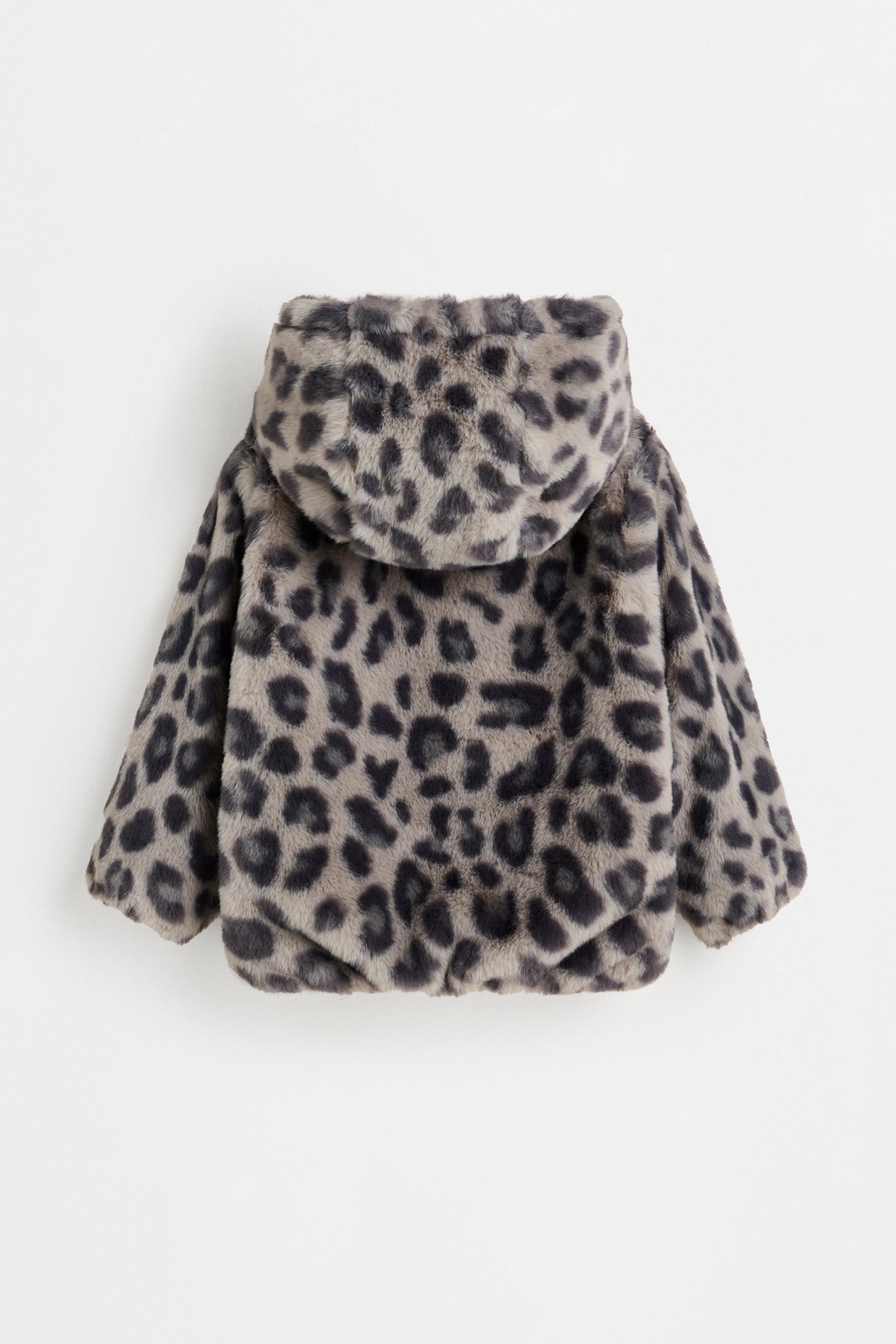 Animal print faux fur coat — OCHRE