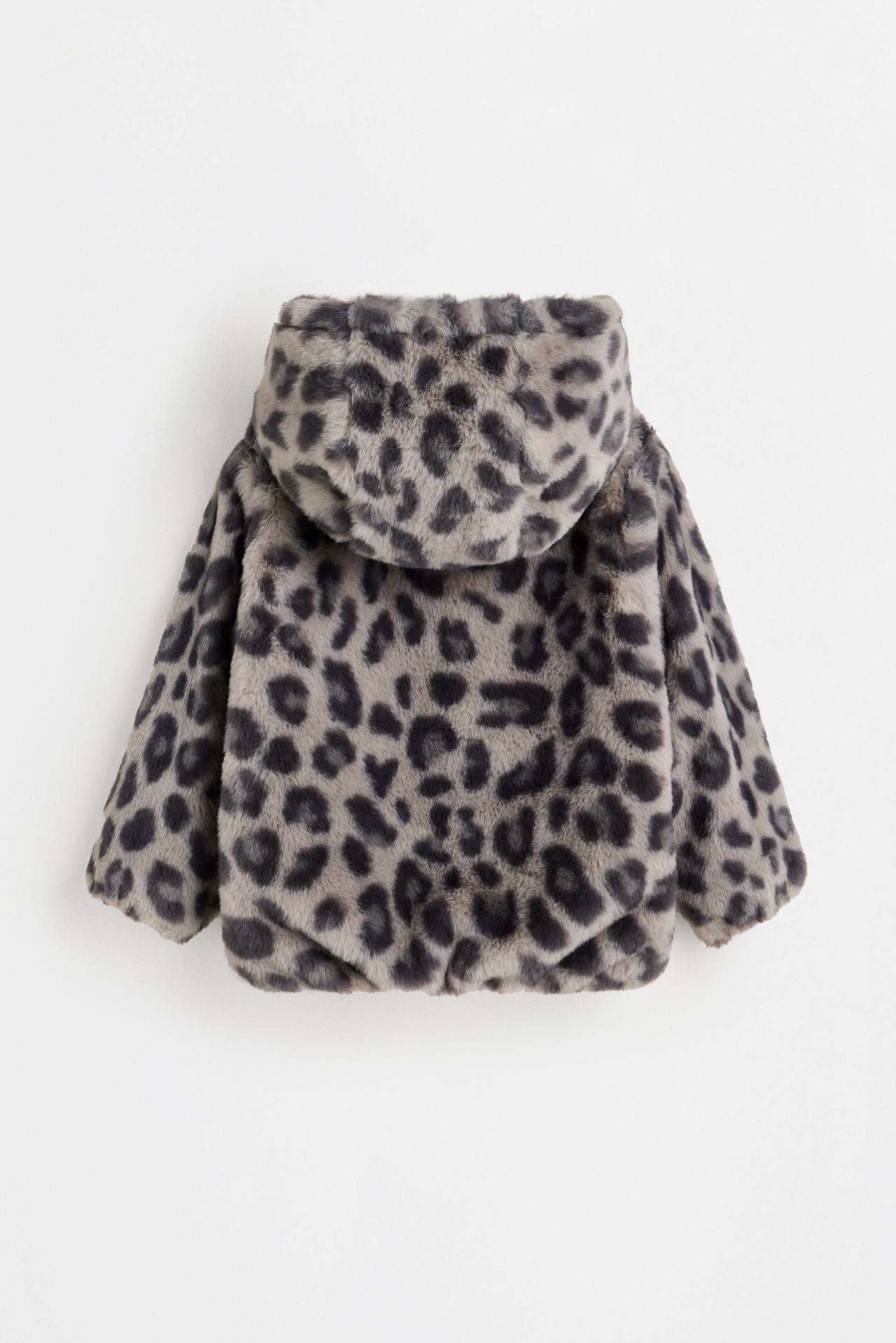 Animal print faux fur coat — OCHRE