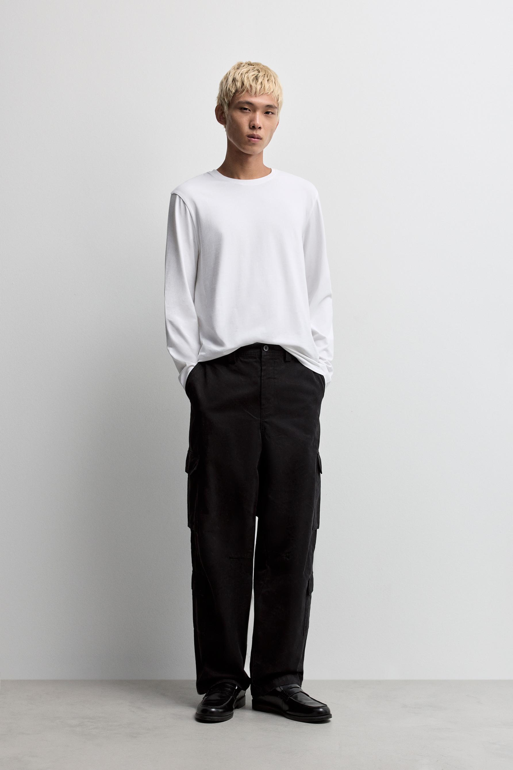 Basic long sleeve T-shirt — WHITE