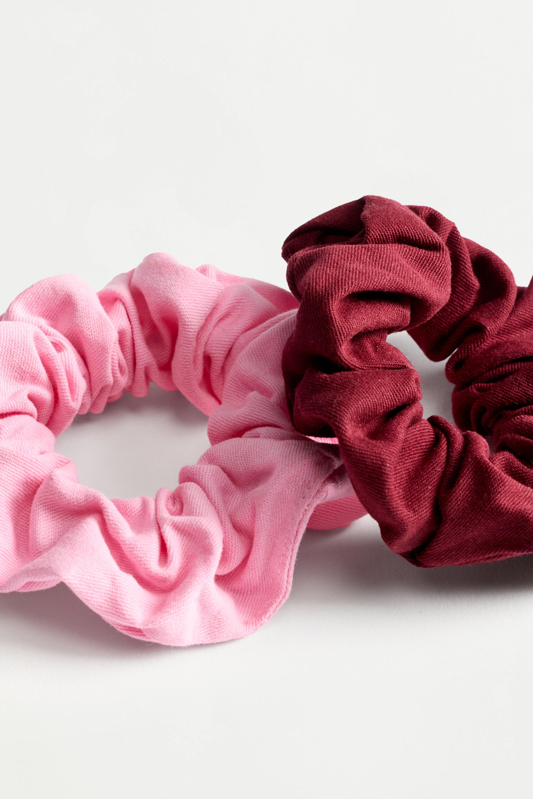 Clip and scrunchie set — BURGUNDY