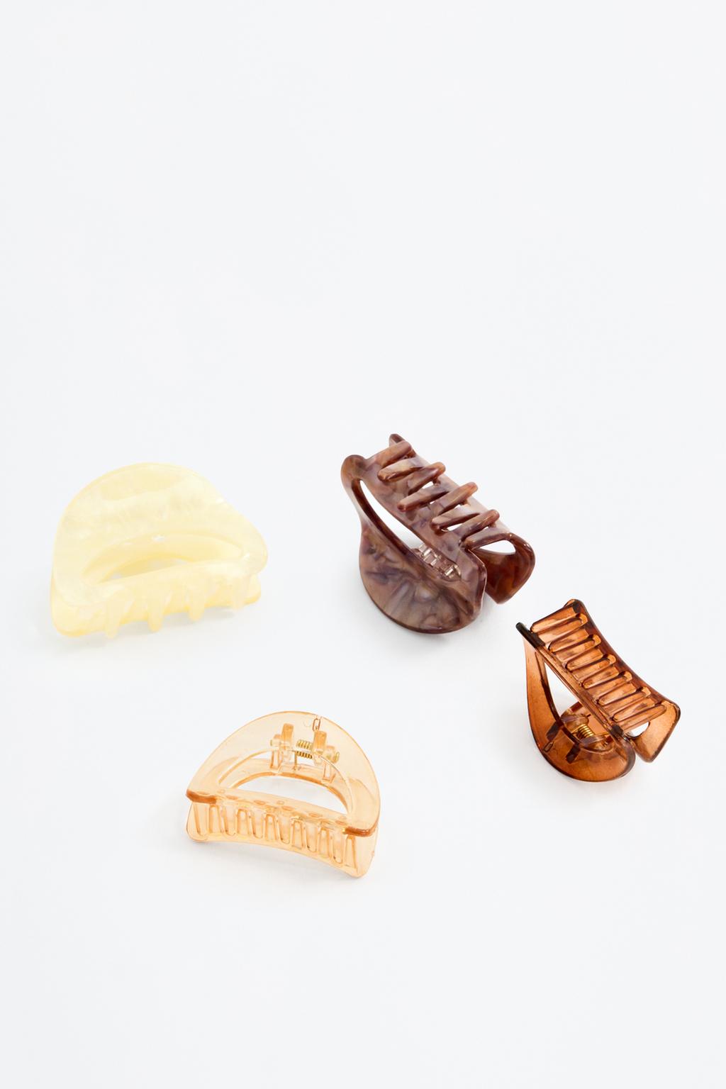 Pack of 4 contrast hair clips
