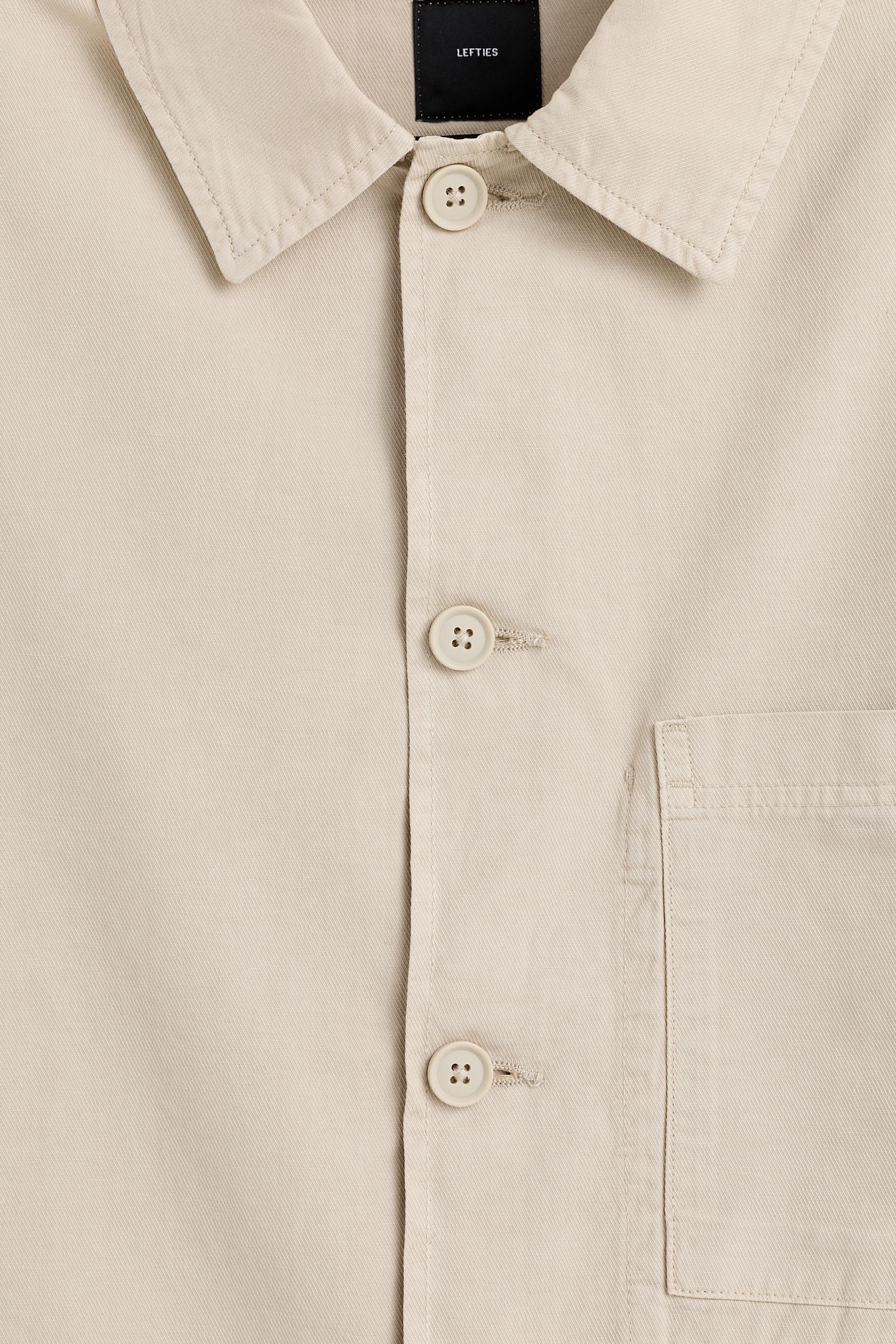 Linen blend overshirt — BEIGE